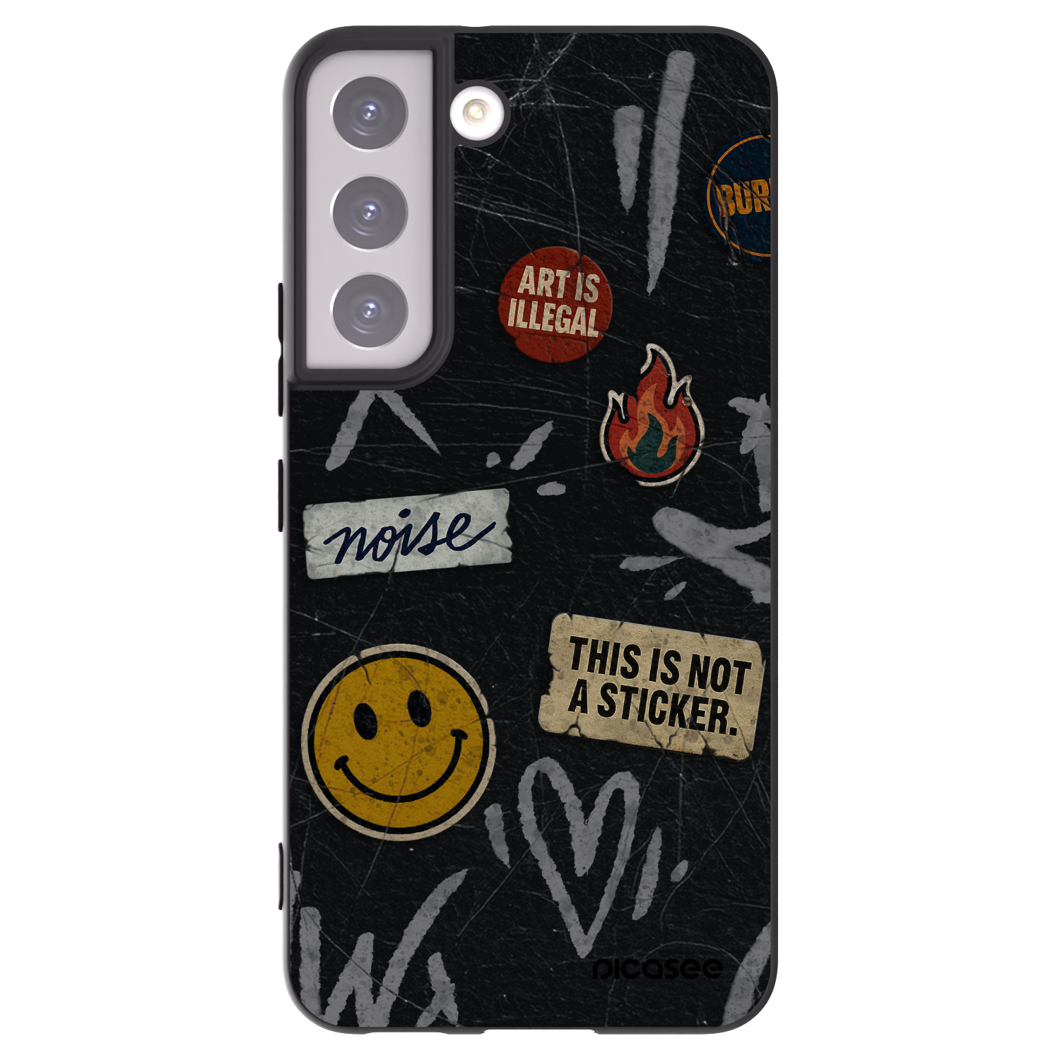 Picasee husă neagră din silicon pentru Samsung Galaxy S22 5G - STICKERS x TAGS