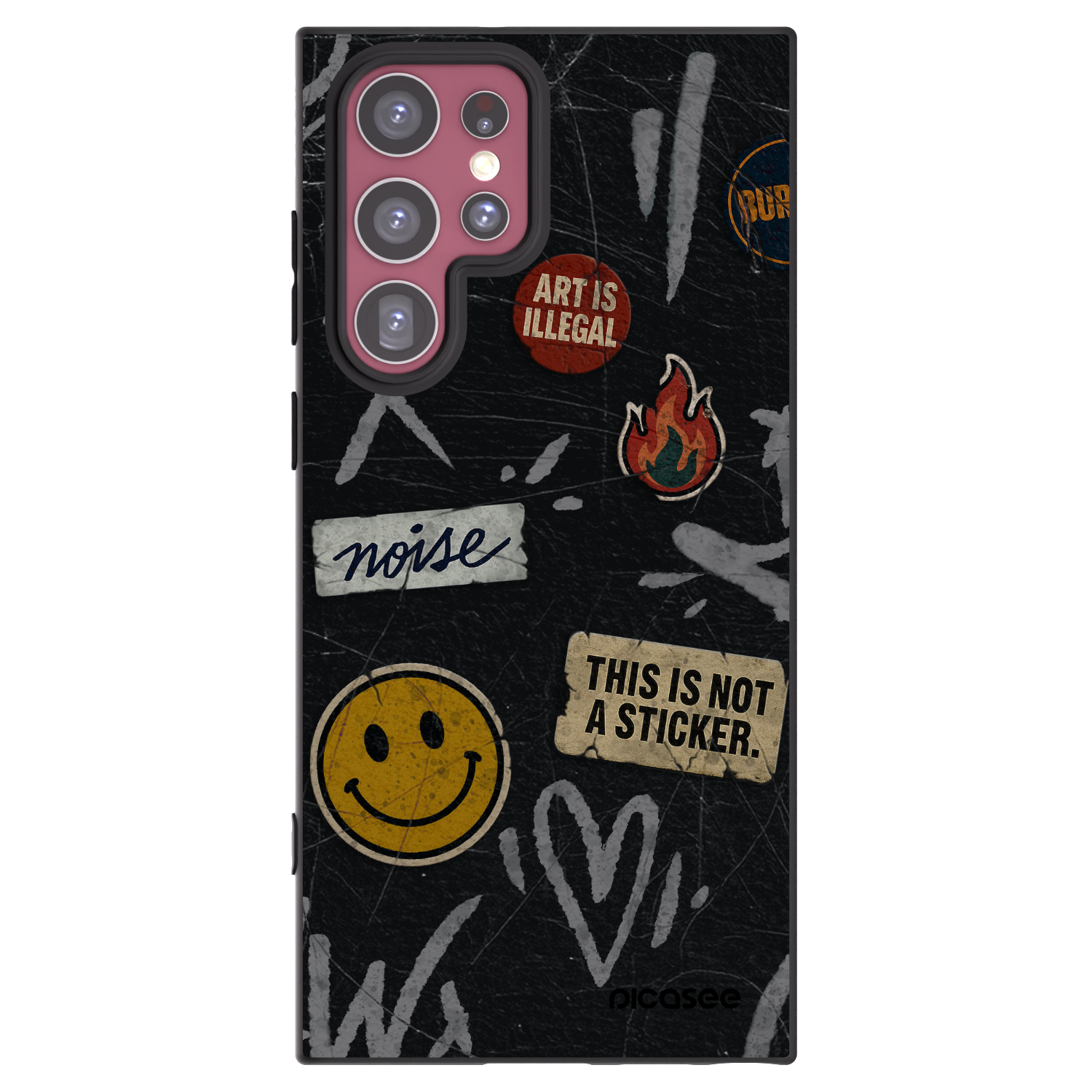 Picasee husă neagră din silicon pentru Samsung Galaxy S22 Ultra 5G - STICKERS x TAGS