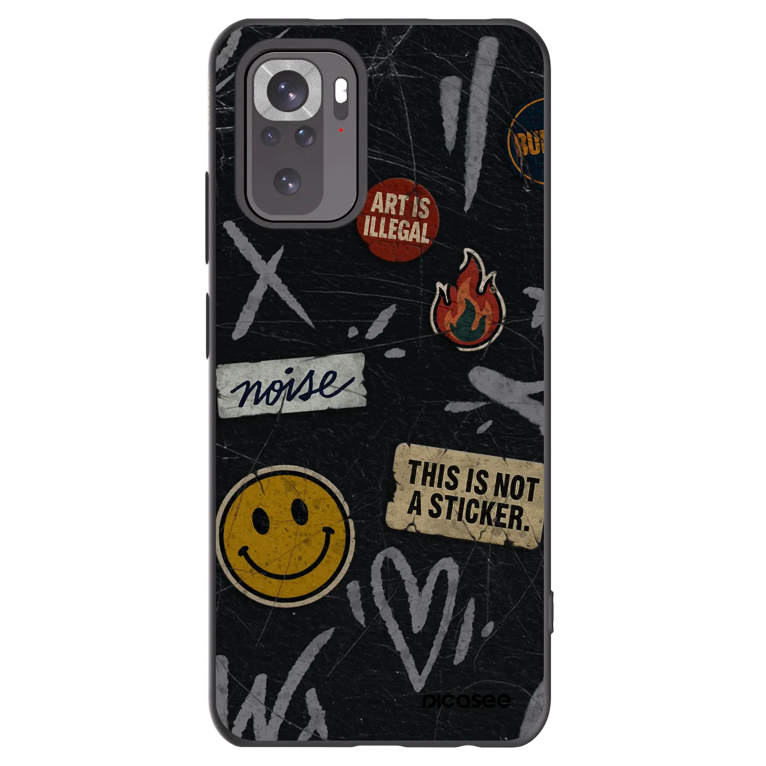 Picasee husă neagră din silicon pentru Xiaomi Redmi Note 11S 4G - STICKERS x TAGS