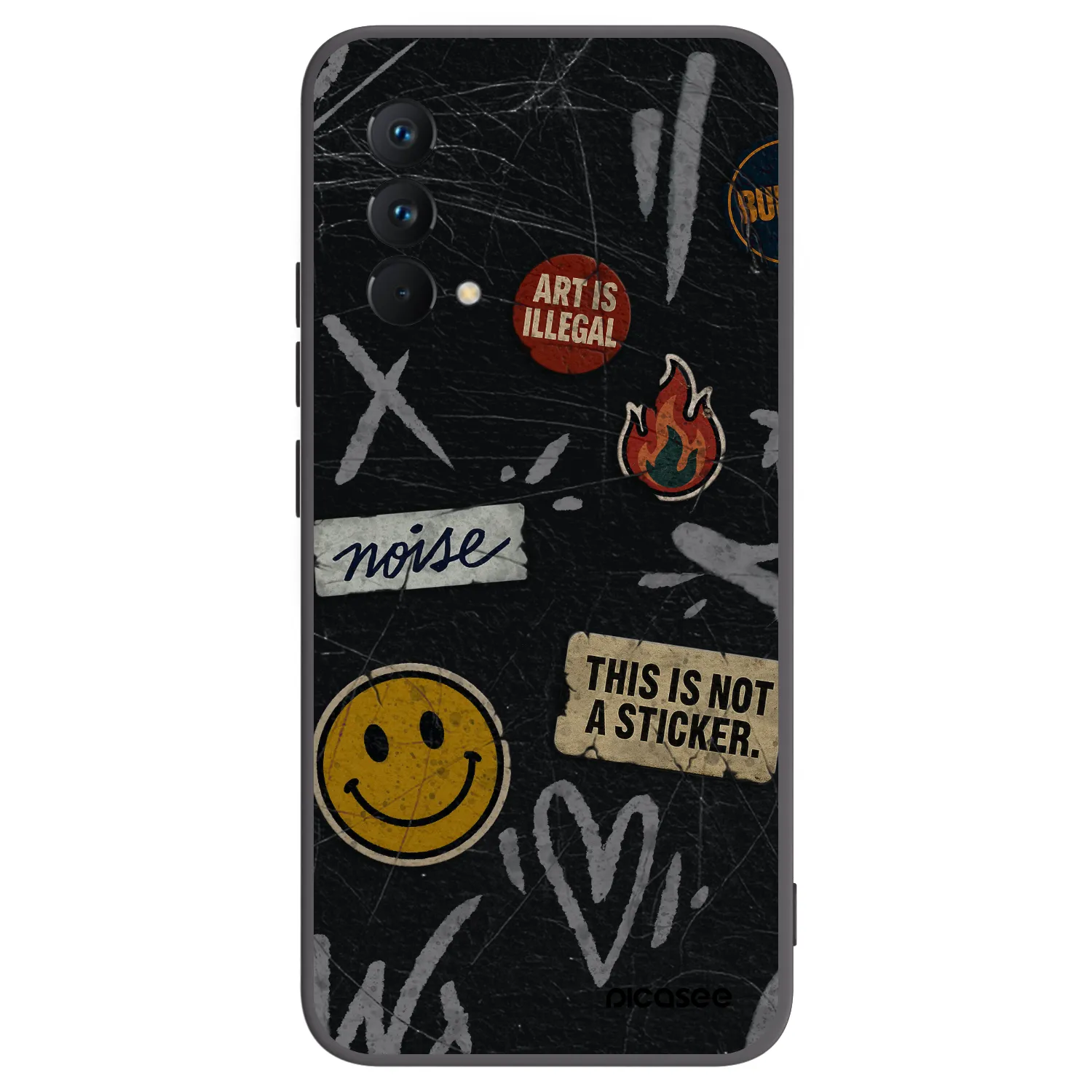 Picasee husă neagră din silicon pentru Realme GT Master Edition 5G - STICKERS x TAGS