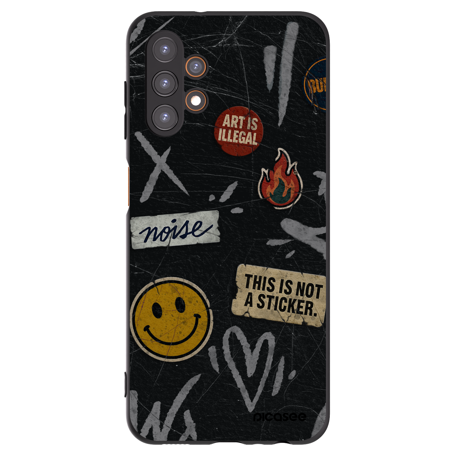 Picasee husă neagră din silicon pentru Samsung Galaxy A13 4G A135 - STICKERS x TAGS