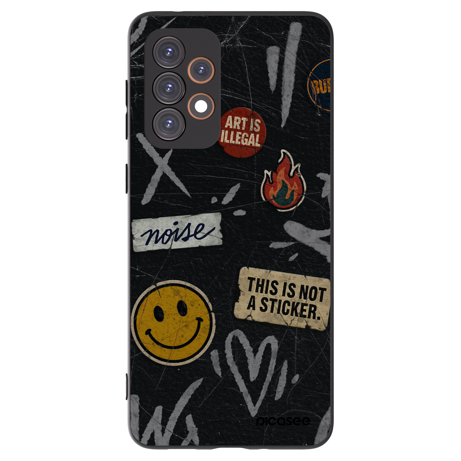 Picasee husă neagră din silicon pentru Samsung Galaxy A33 5G A336 - STICKERS x TAGS