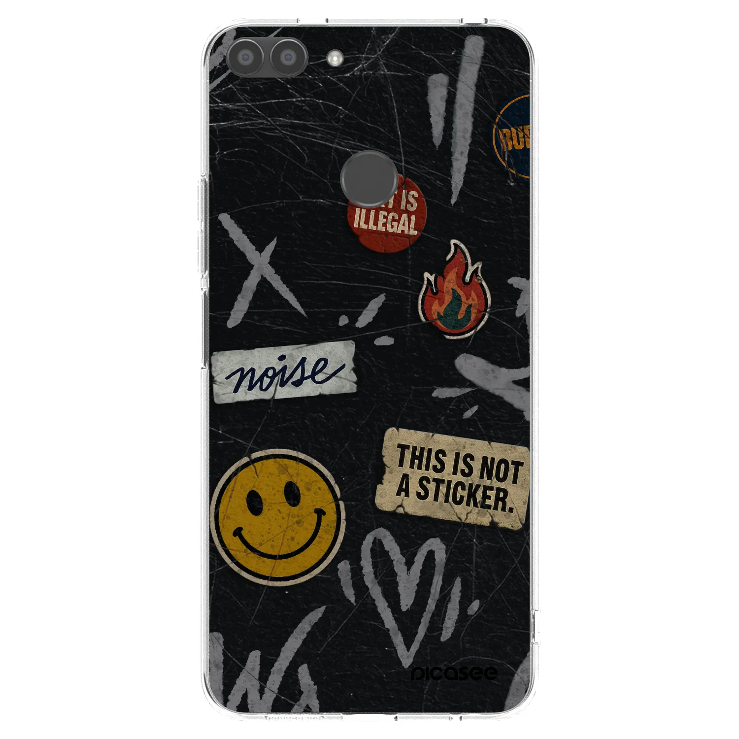Picasee husă transparentă din silicon pentru Huawei P Smart - STICKERS x TAGS