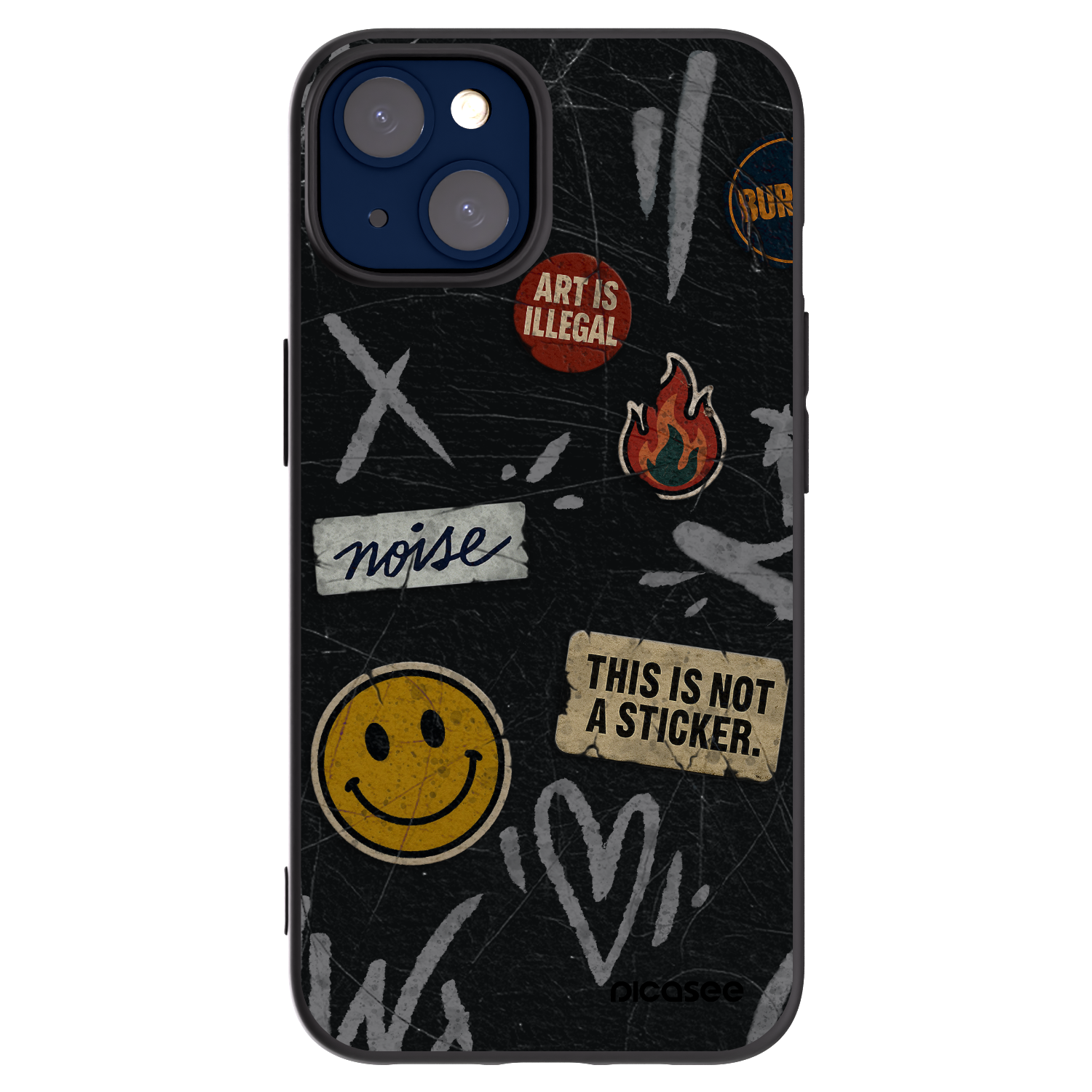 Picasee husă neagră din silicon pentru Apple iPhone 14 - STICKERS x TAGS