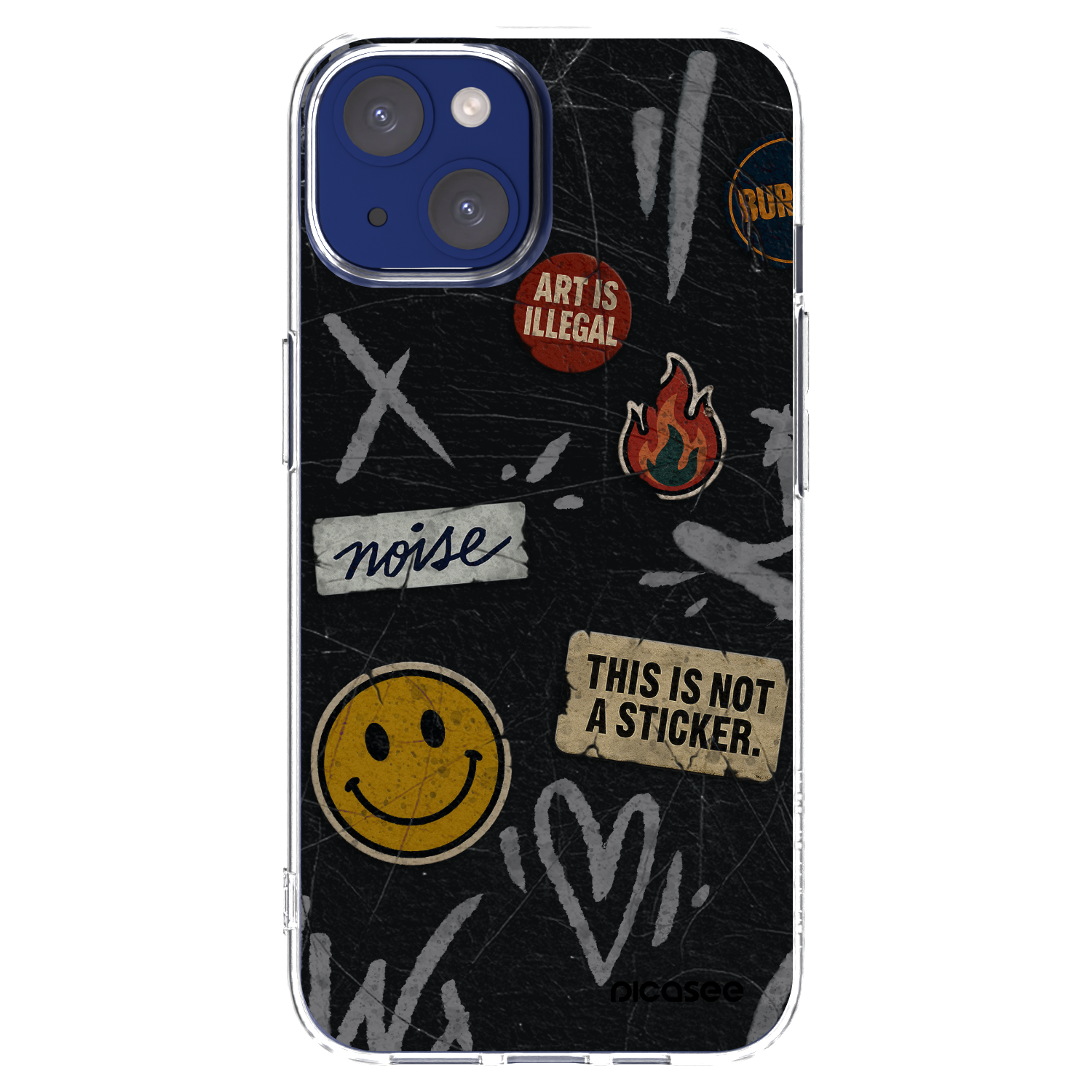 Picasee husă transparentă din silicon pentru Apple iPhone 14 - STICKERS x TAGS