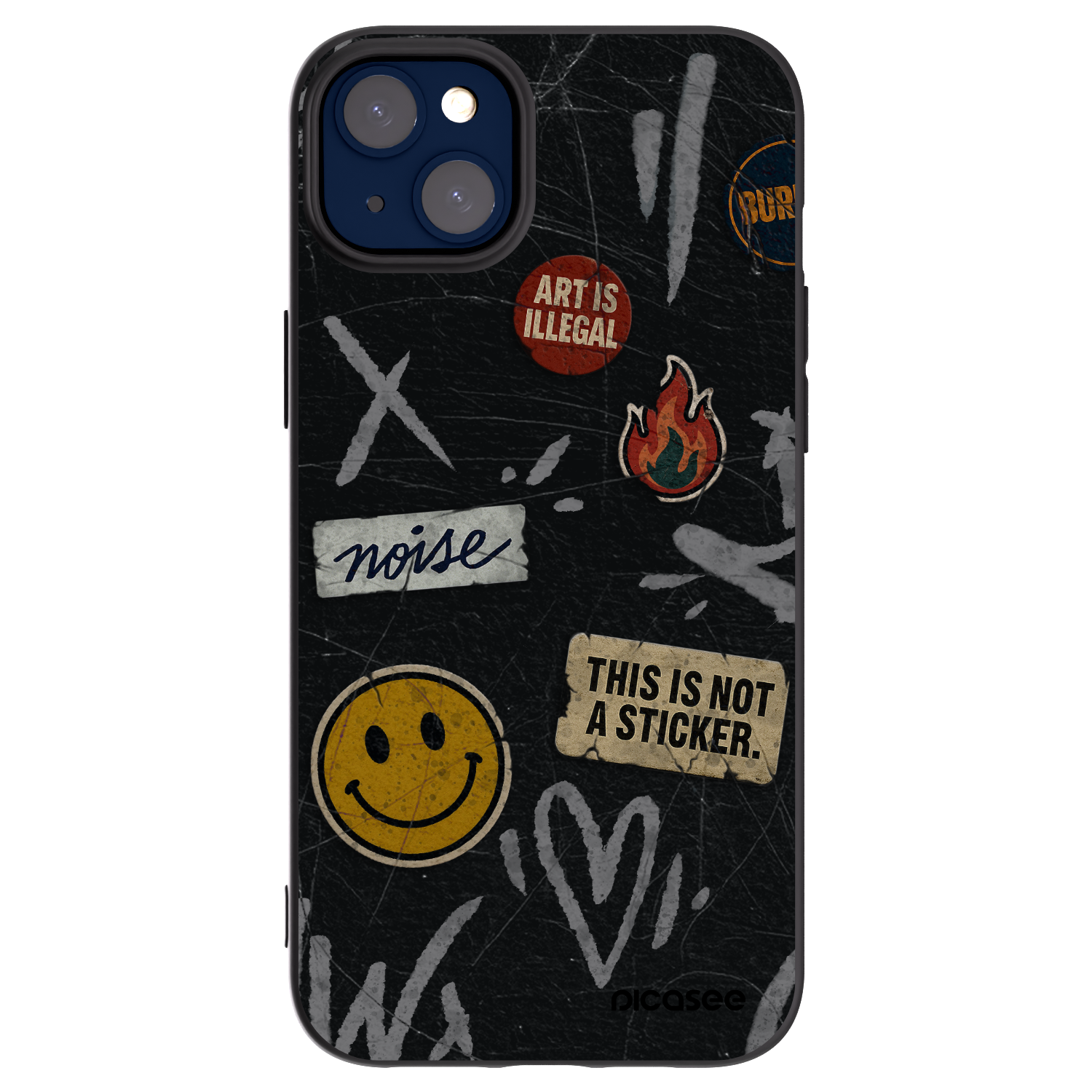 Picasee husă neagră din silicon pentru Apple iPhone 14 Plus - STICKERS x TAGS