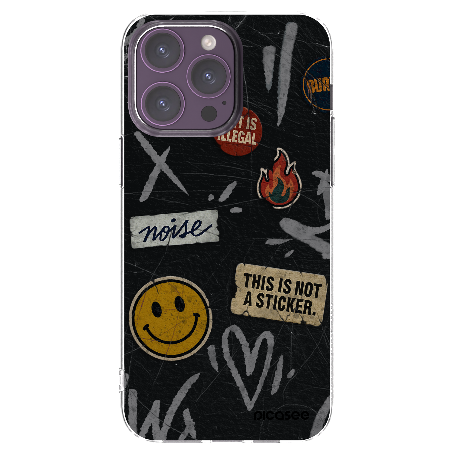 Picasee husă transparentă din silicon pentru Apple iPhone 14 Pro Max - STICKERS x TAGS