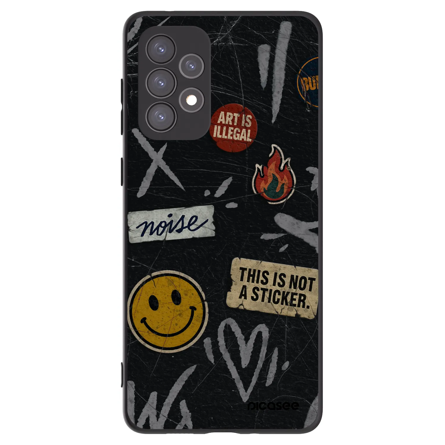 Picasee husă neagră din silicon pentru Samsung Galaxy A73 5G - STICKERS x TAGS