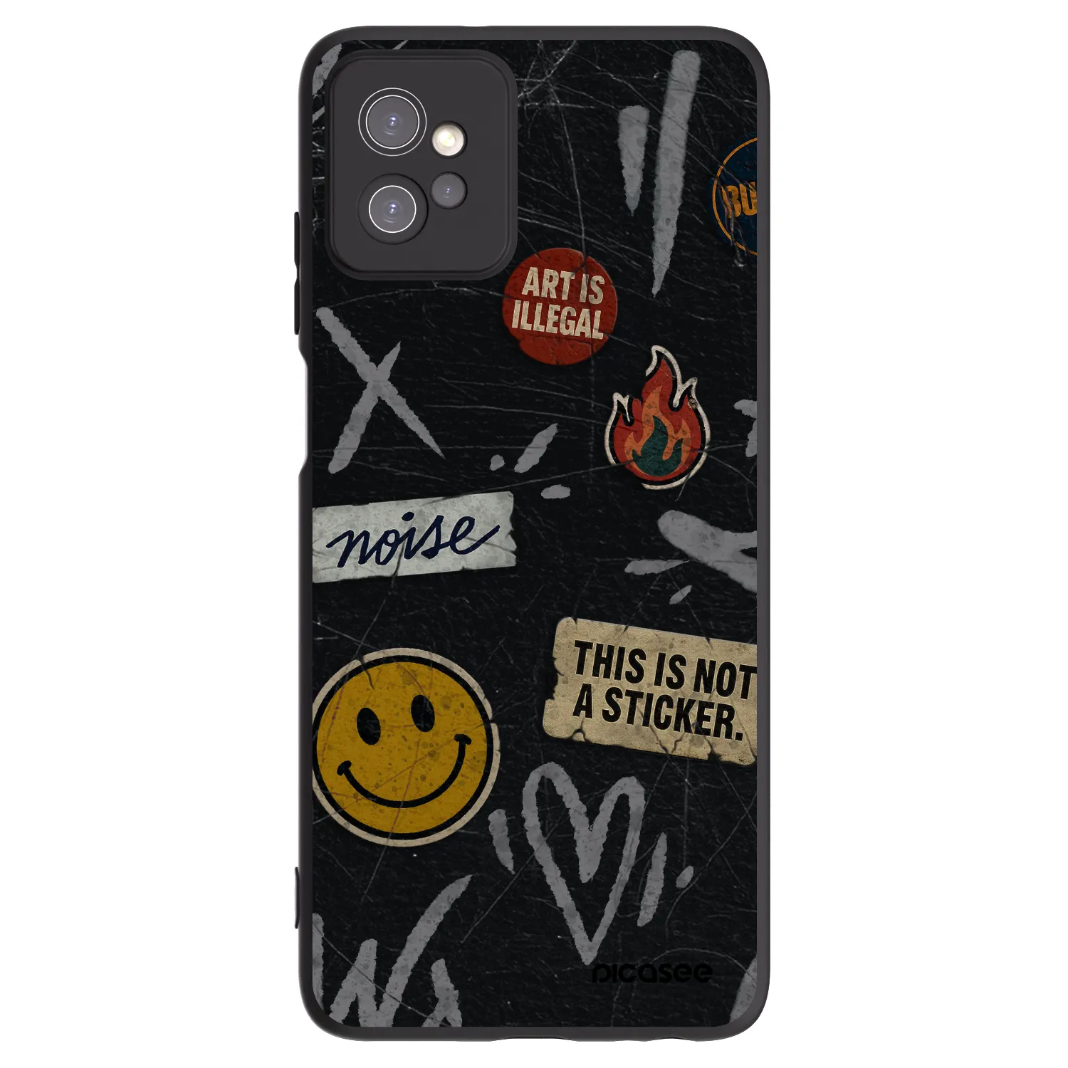 Picasee husă neagră din silicon pentru Motorola Moto G32 - STICKERS x TAGS