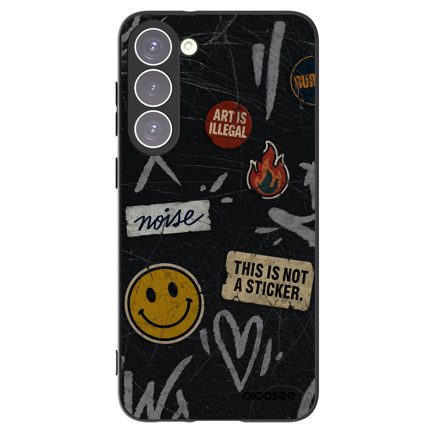 Picasee husă neagră din silicon pentru Samsung Galaxy S23+ 5G - STICKERS x TAGS