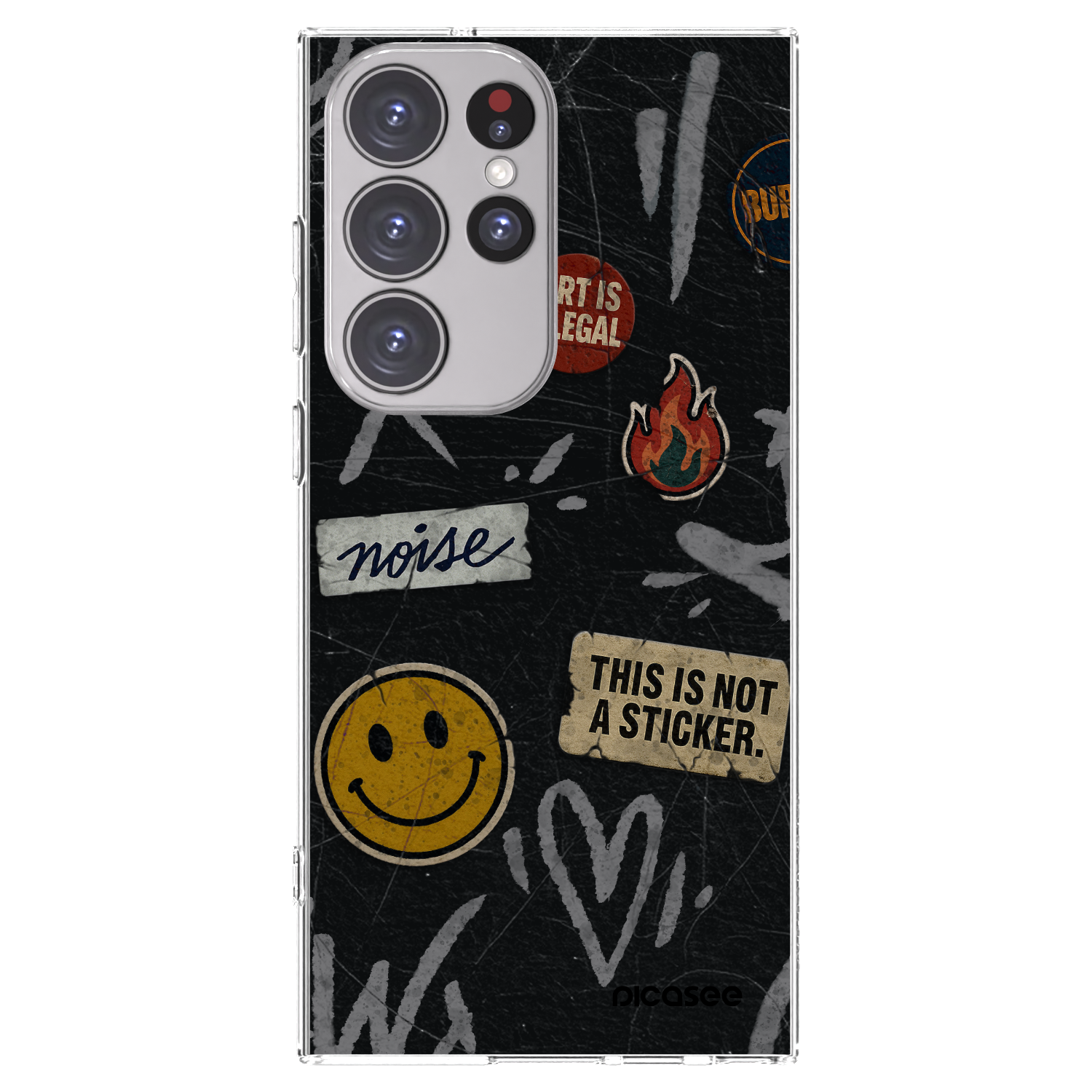 Picasee husă transparentă din silicon pentru Samsung Galaxy S23 Ultra 5G - STICKERS x TAGS