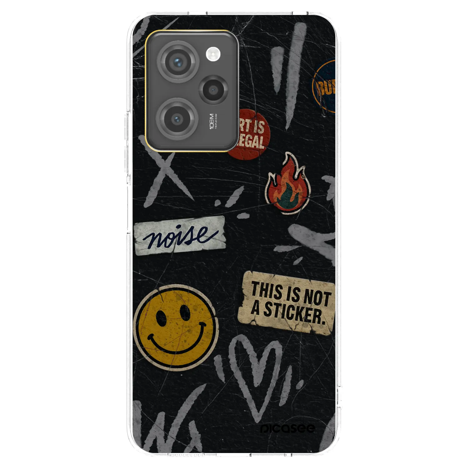 Picasee husă neagră din silicon pentru Xiaomi Poco X5 Pro - STICKERS x TAGS