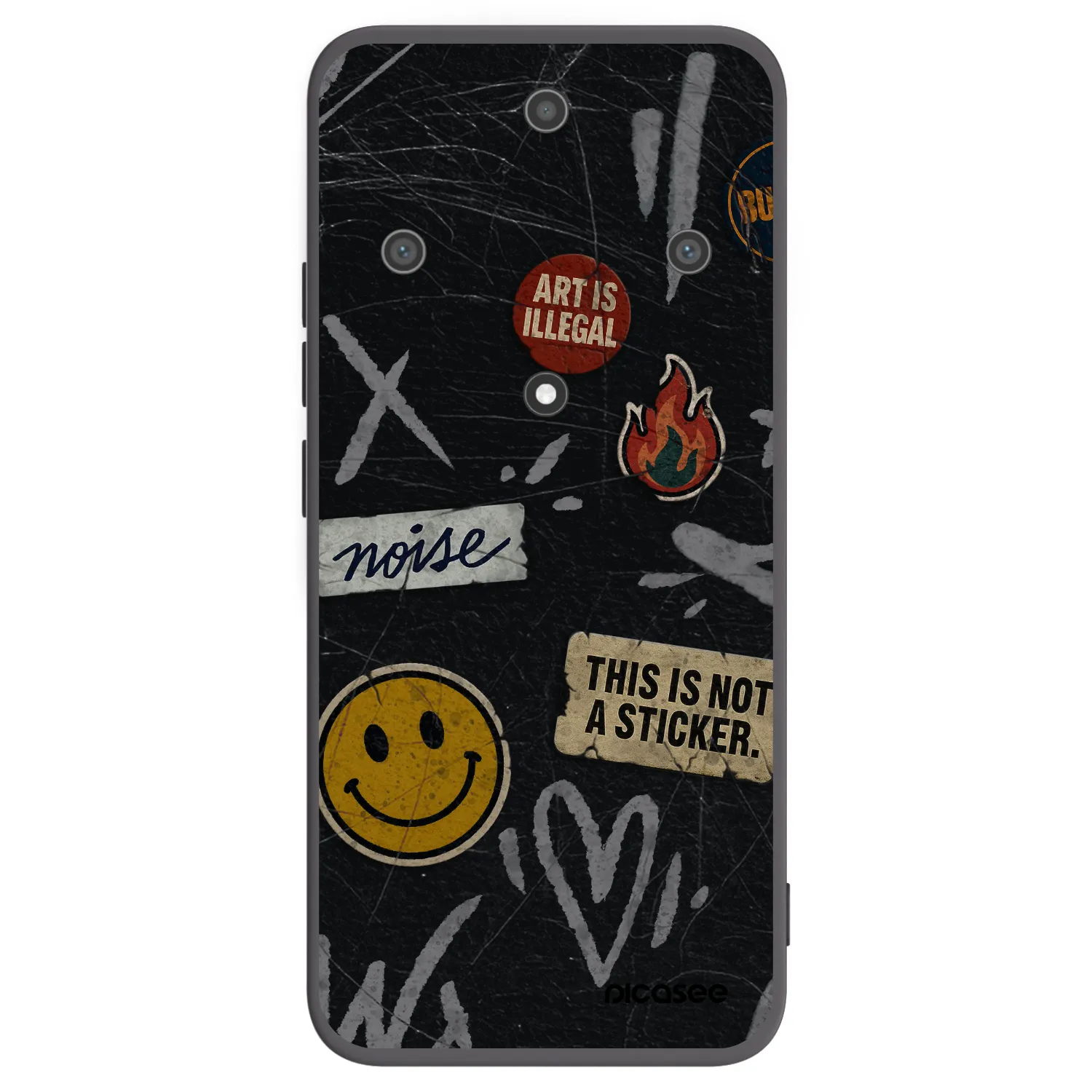 Picasee husă neagră din silicon pentru Honor Magic5 Lite 5G - STICKERS x TAGS
