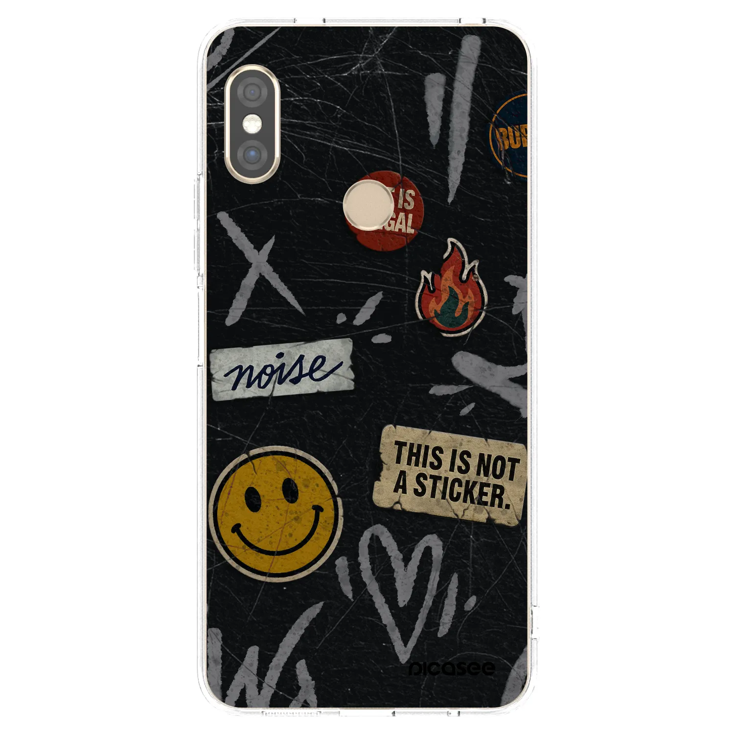 Picasee husă transparentă din silicon pentru Xiaomi Redmi Note 5 Global - STICKERS x TAGS