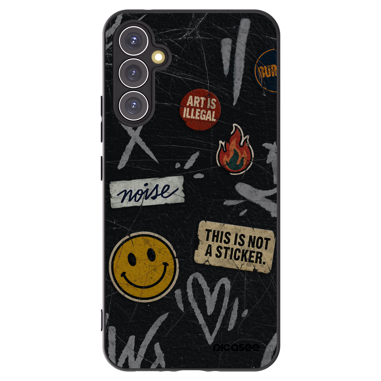 Picasee husă neagră din silicon pentru Samsung Galaxy A34 5G A346B - STICKERS x TAGS