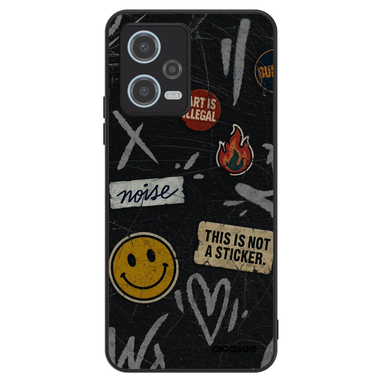 Picasee ULTIMATE CASE pentru Xiaomi Redmi Note 12 5G - STICKERS x TAGS