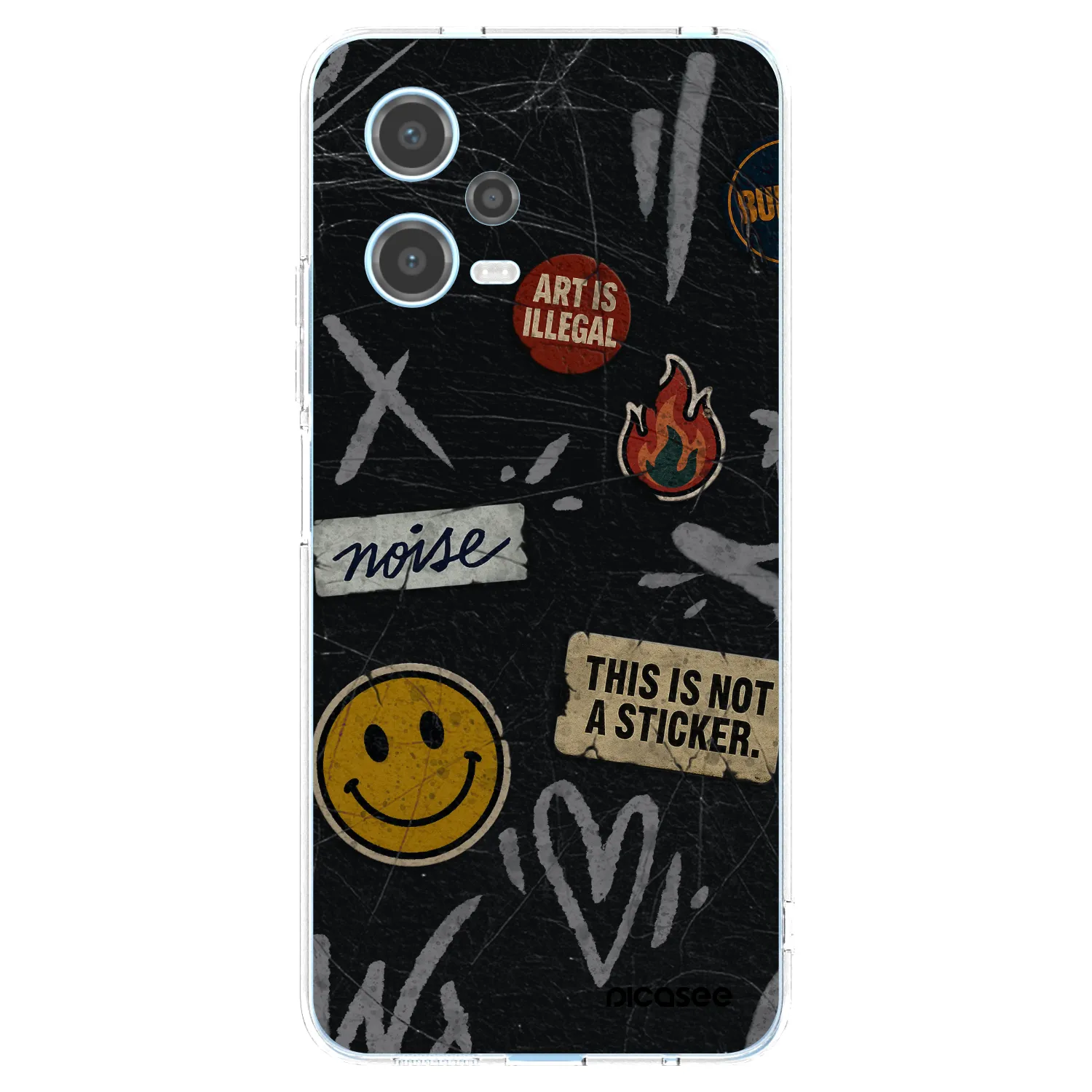 Picasee husă transparentă din silicon pentru Xiaomi Redmi Note 12 5G - STICKERS x TAGS