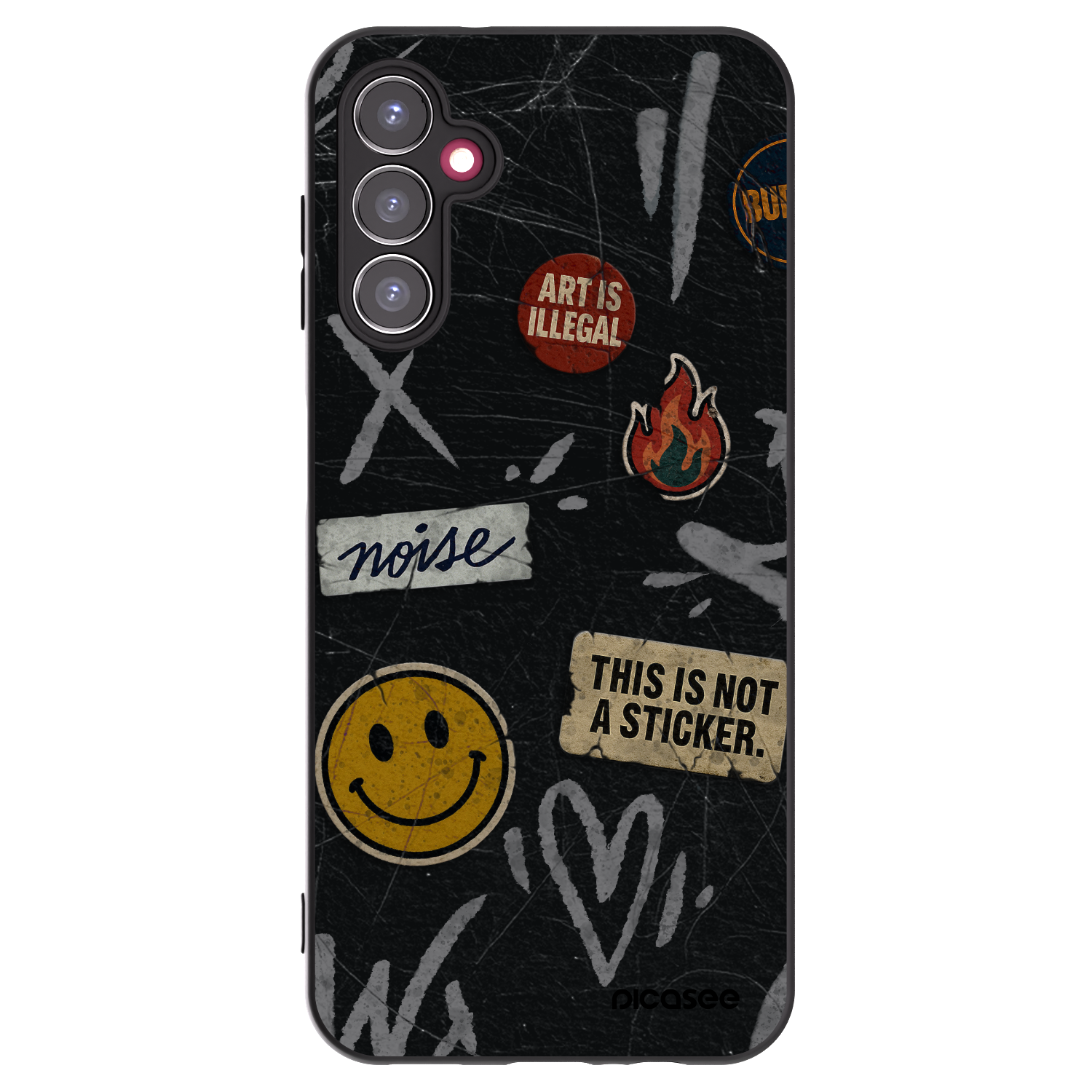 Picasee husă neagră din silicon pentru Samsung Galaxy A14 5G A146P - STICKERS x TAGS