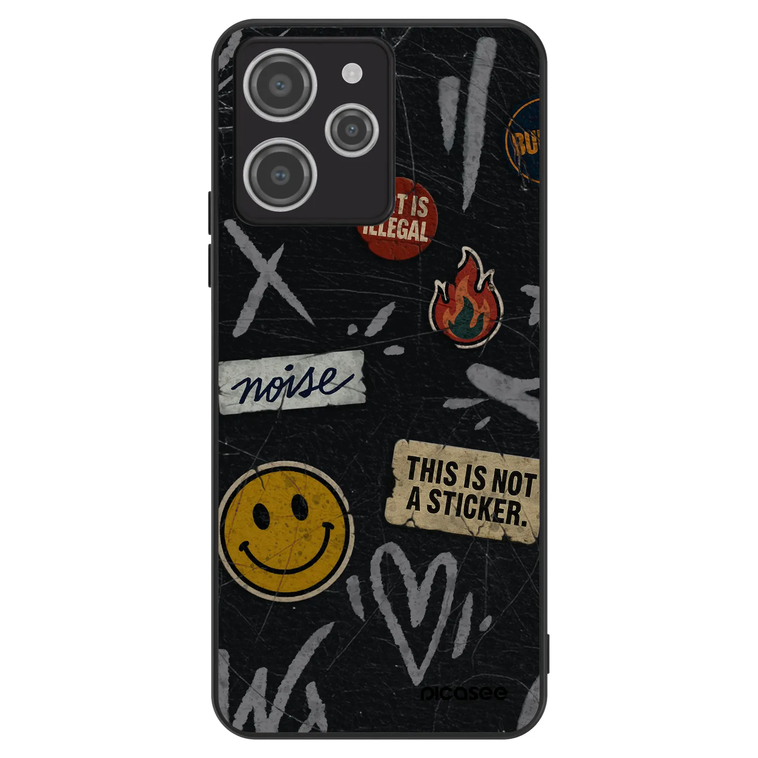 Picasee ULTIMATE CASE pentru Xiaomi Redmi 12 4G - STICKERS x TAGS