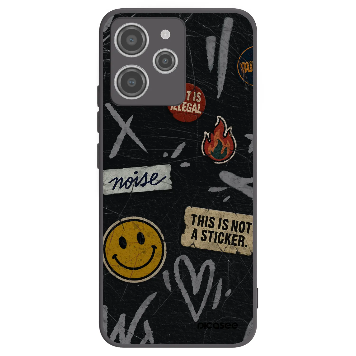 Picasee husă neagră din silicon pentru Xiaomi Redmi 12 4G - STICKERS x TAGS