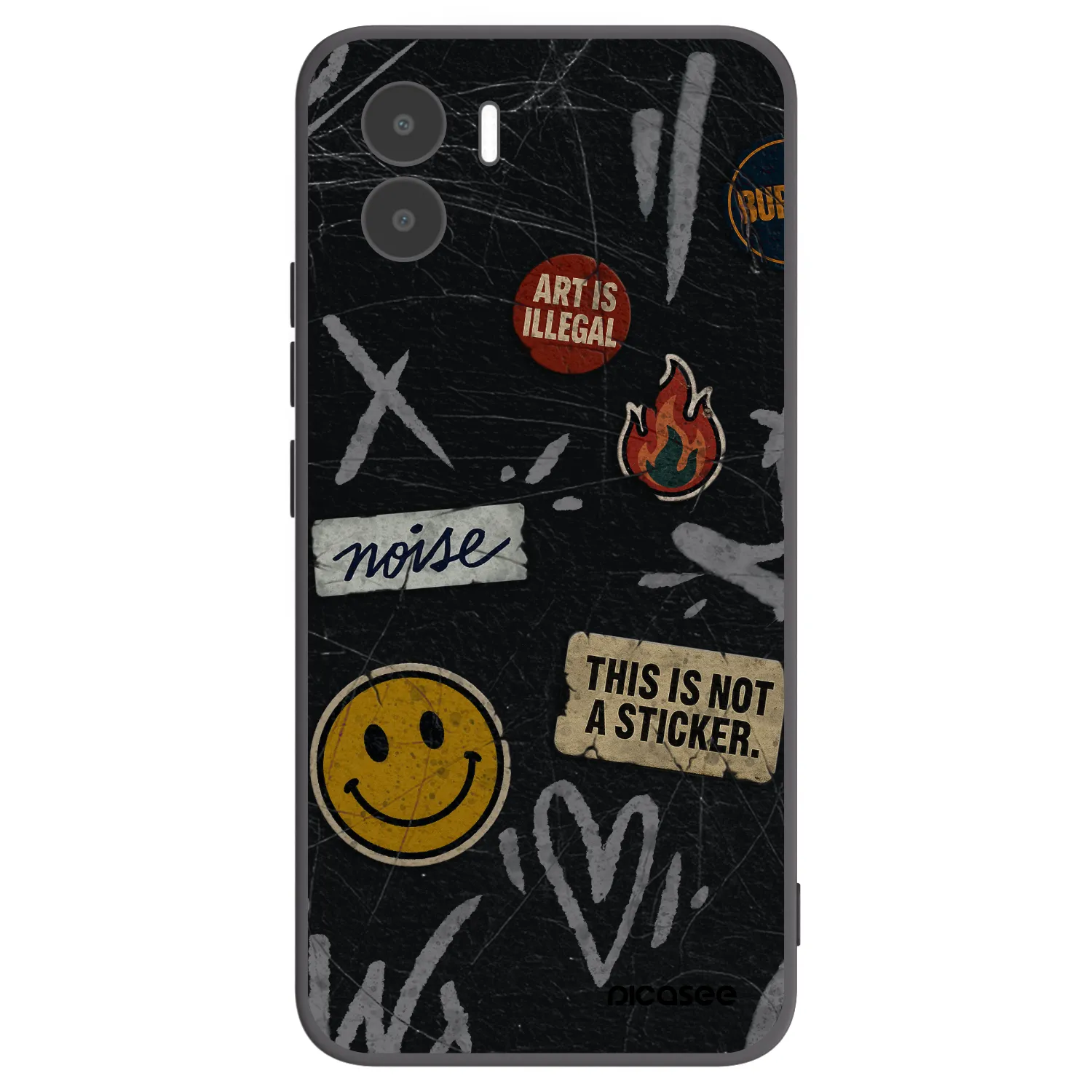 Picasee husă neagră din silicon pentru Xiaomi Redmi A2 - STICKERS x TAGS