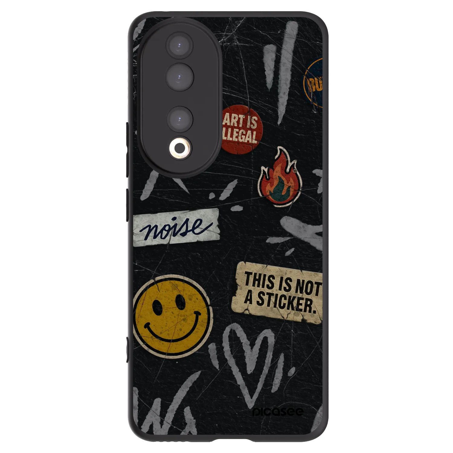 Picasee husă neagră din silicon pentru Honor 90 5G - STICKERS x TAGS