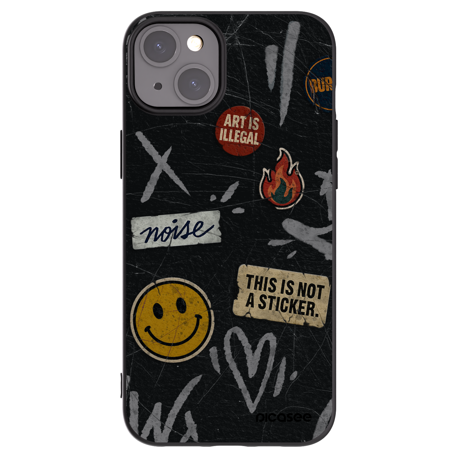Picasee husă neagră din silicon pentru Apple iPhone 15 Plus - STICKERS x TAGS