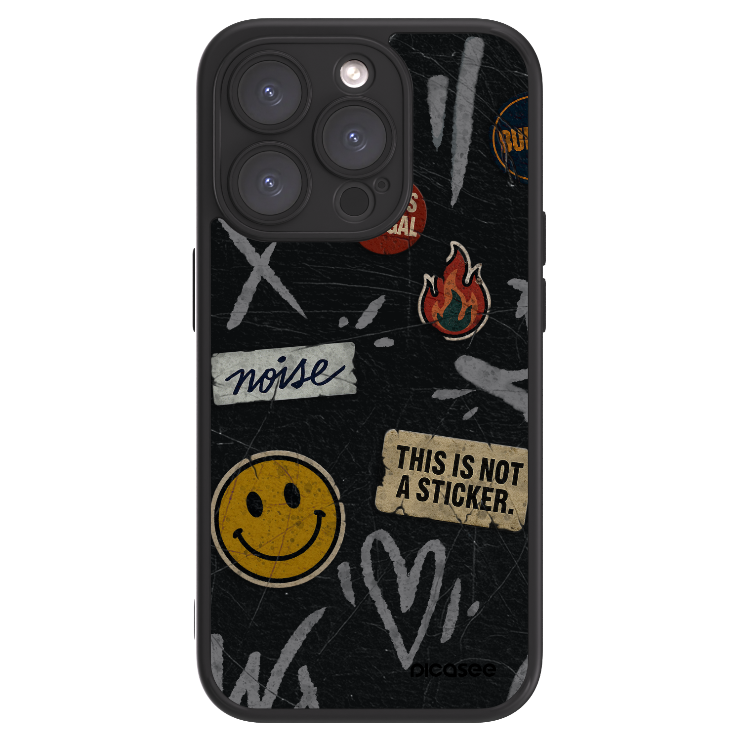 Picasee ULTIMATE CASE pentru Apple iPhone 15 Pro - STICKERS x TAGS