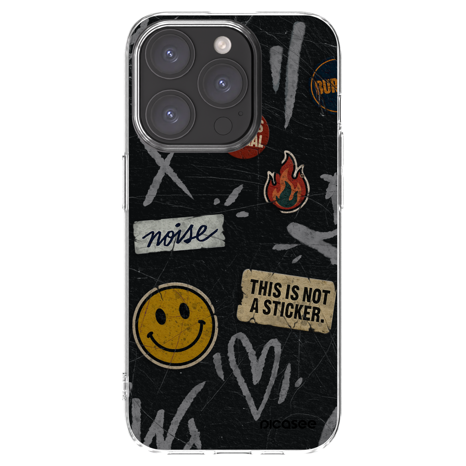 Picasee husă transparentă din silicon pentru Apple iPhone 15 Pro - STICKERS x TAGS