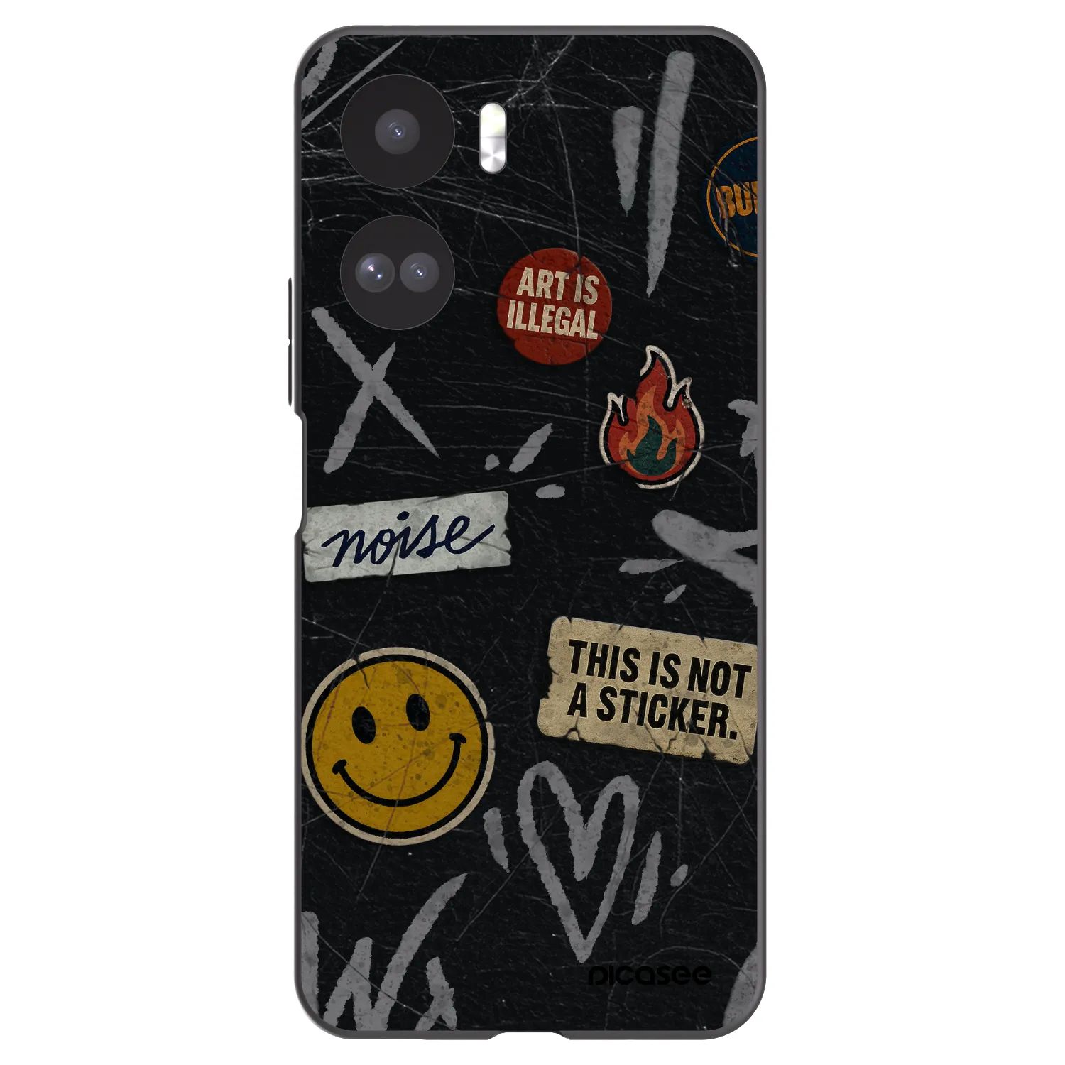 Picasee husă neagră din silicon pentru Honor 90 Lite 5G - STICKERS x TAGS