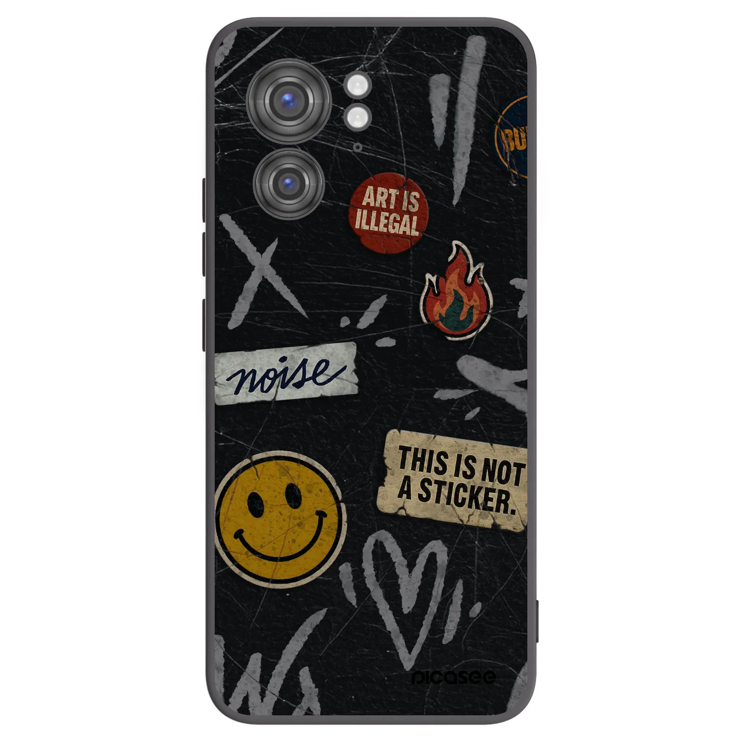 Picasee husă neagră din silicon pentru Motorola Edge 40 - STICKERS x TAGS