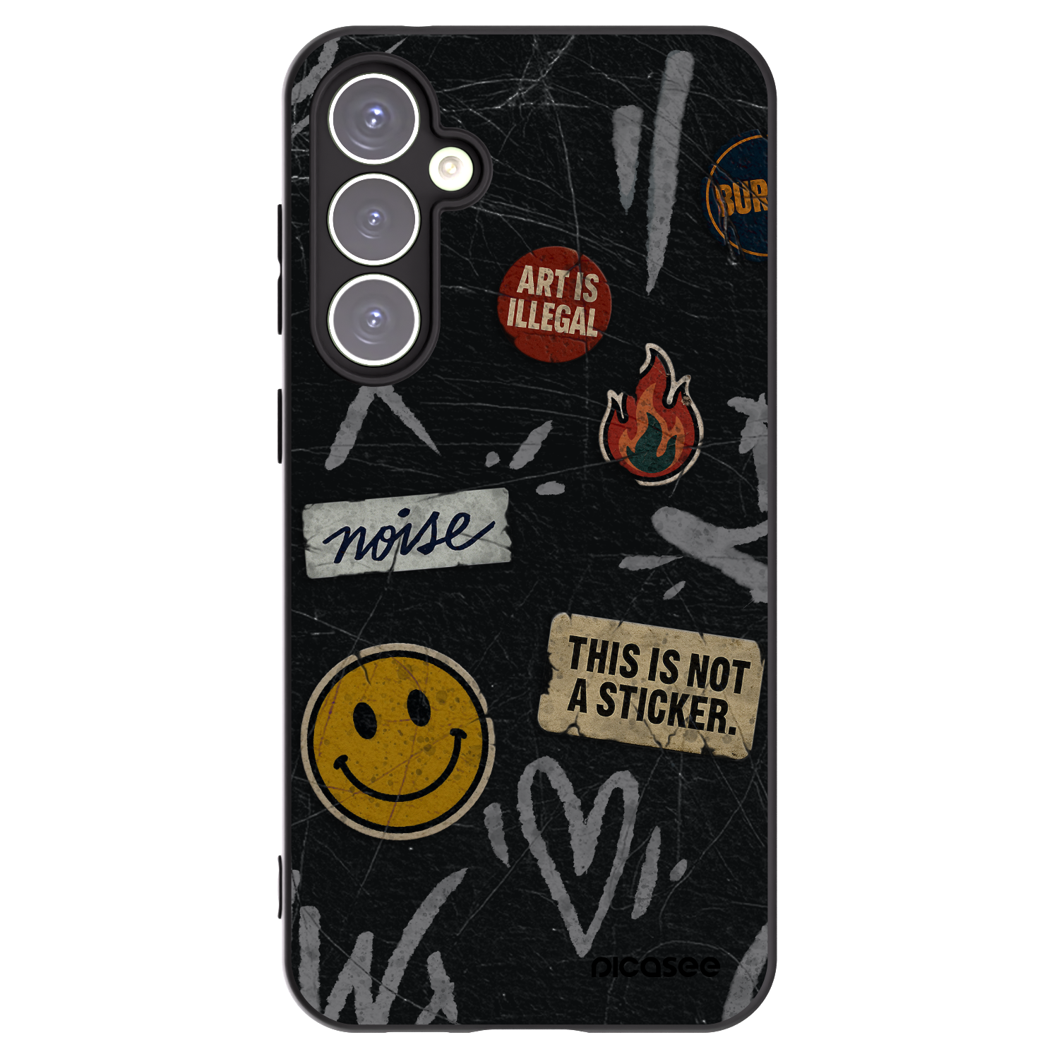 Picasee husă neagră din silicon pentru Samsung Galaxy S23 FE S711B - STICKERS x TAGS