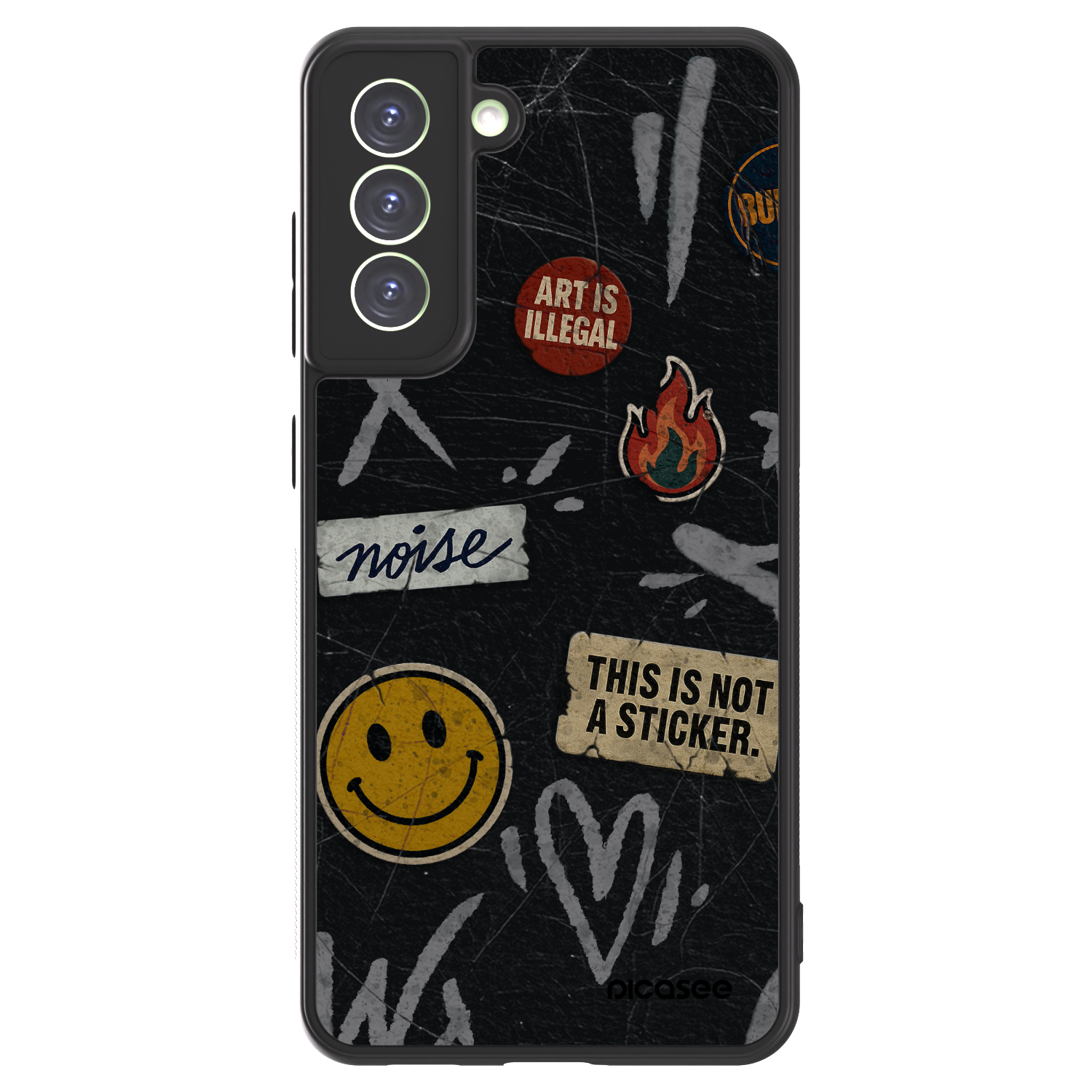 Picasee ULTIMATE CASE PowerShare pentru Samsung Galaxy S21 FE 5G - STICKERS x TAGS