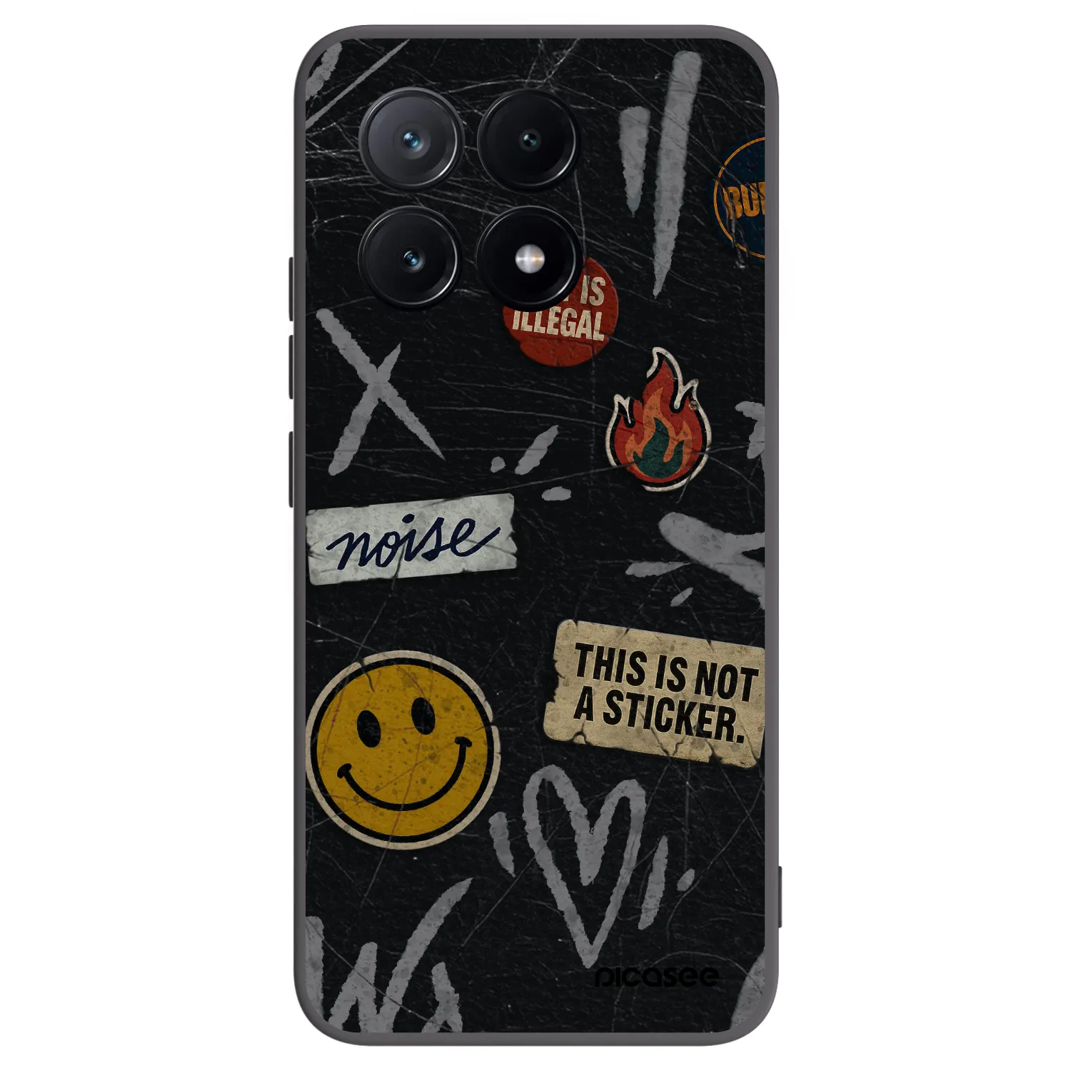 Picasee husă neagră din silicon pentru Xiaomi Poco X6 Pro - STICKERS x TAGS