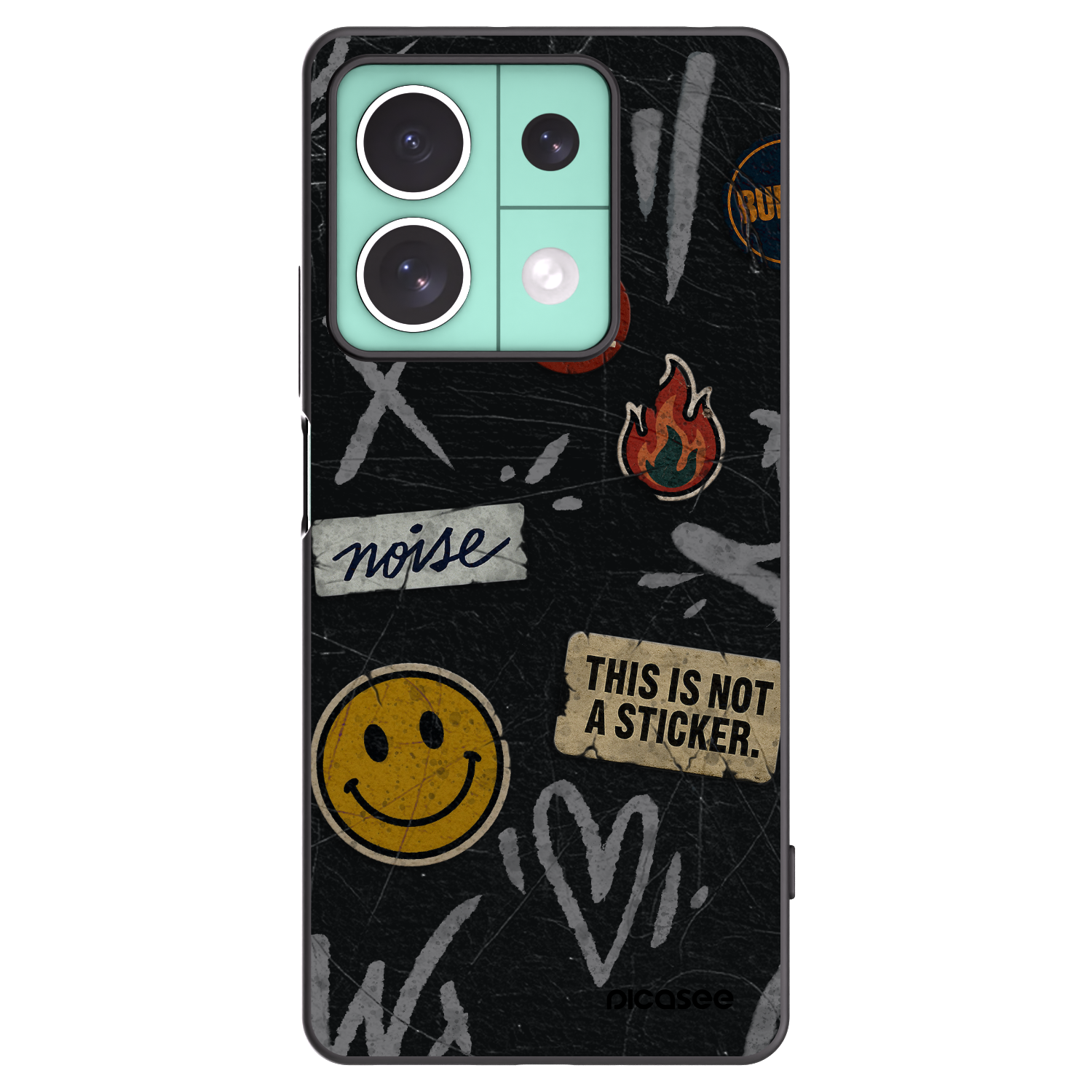 Picasee husă neagră din silicon pentru Xiaomi Redmi Note 13 5G - STICKERS x TAGS