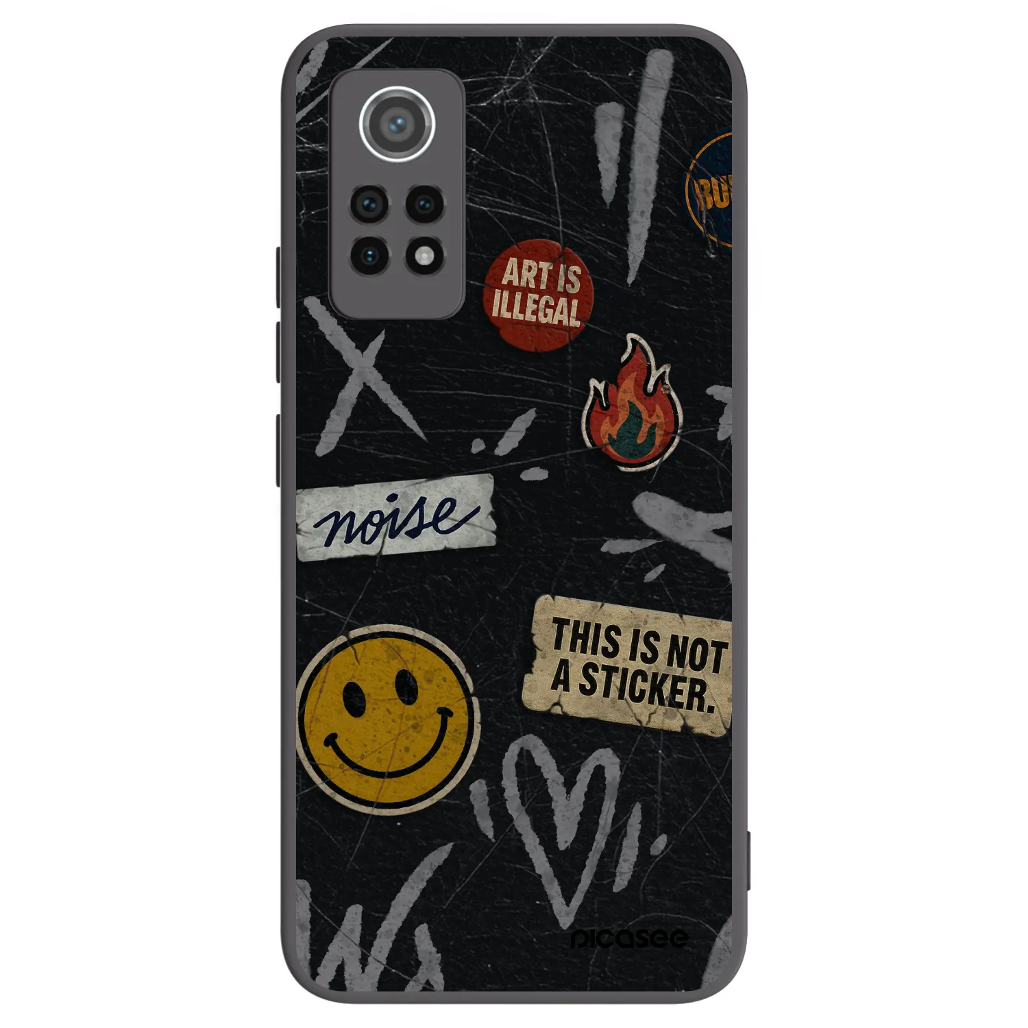 Picasee husă neagră din silicon pentru Xiaomi Redmi Note 12 Pro 4G - STICKERS x TAGS