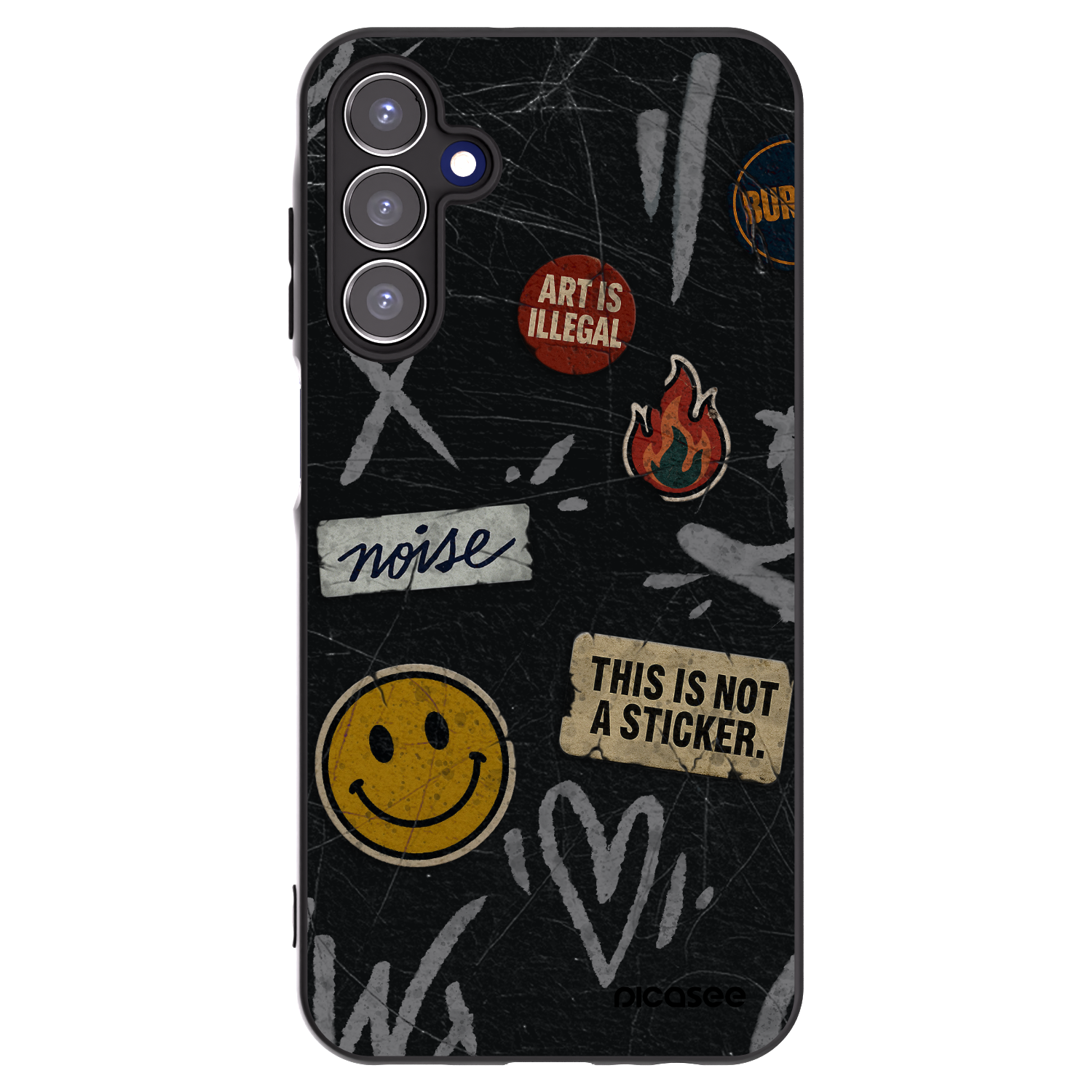 Picasee husă neagră din silicon pentru Samsung Galaxy A15 A155F 4G - STICKERS x TAGS