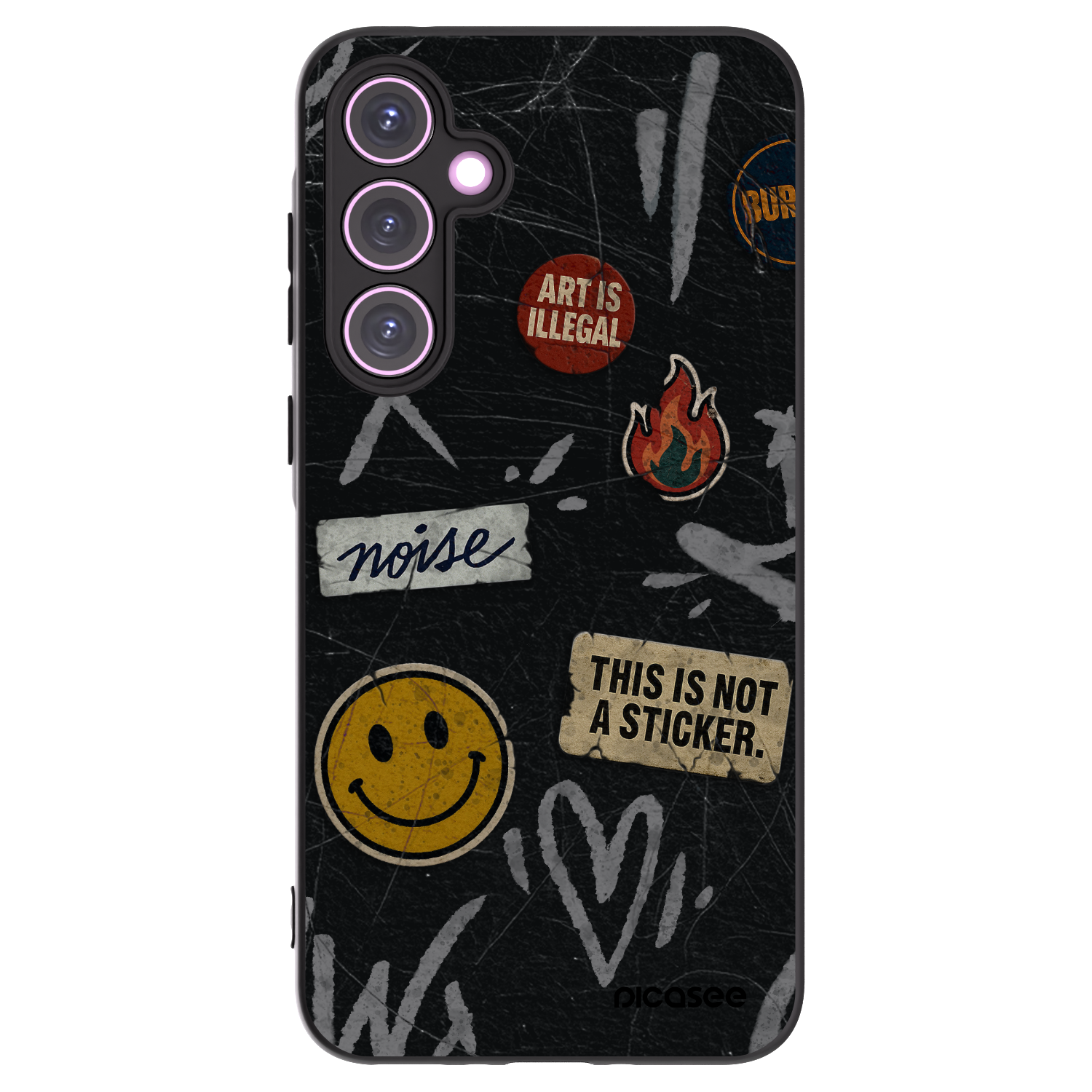 Picasee husă neagră din silicon pentru Samsung Galaxy A35 5G A356B - STICKERS x TAGS