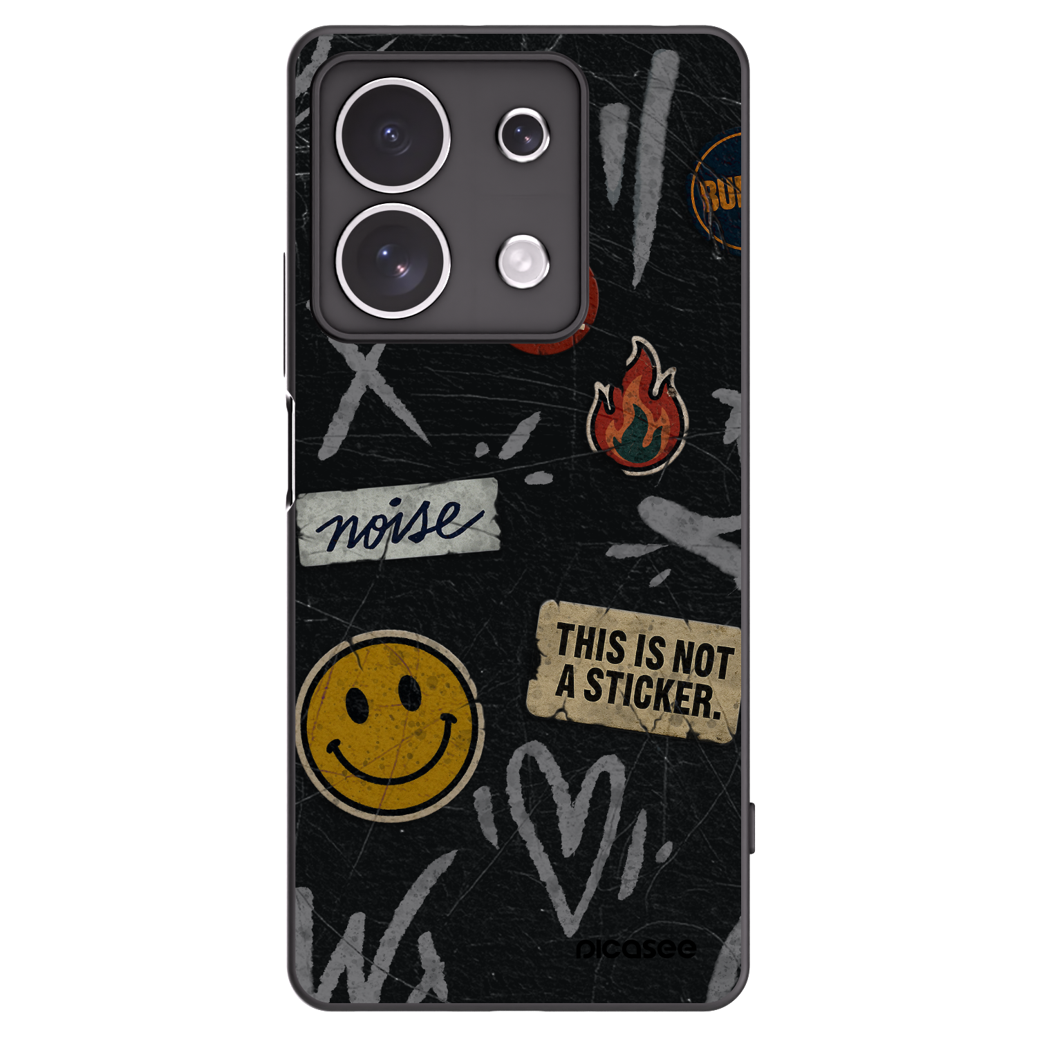 Picasee husă neagră din silicon pentru Xiaomi Redmi Note 13 4G - STICKERS x TAGS