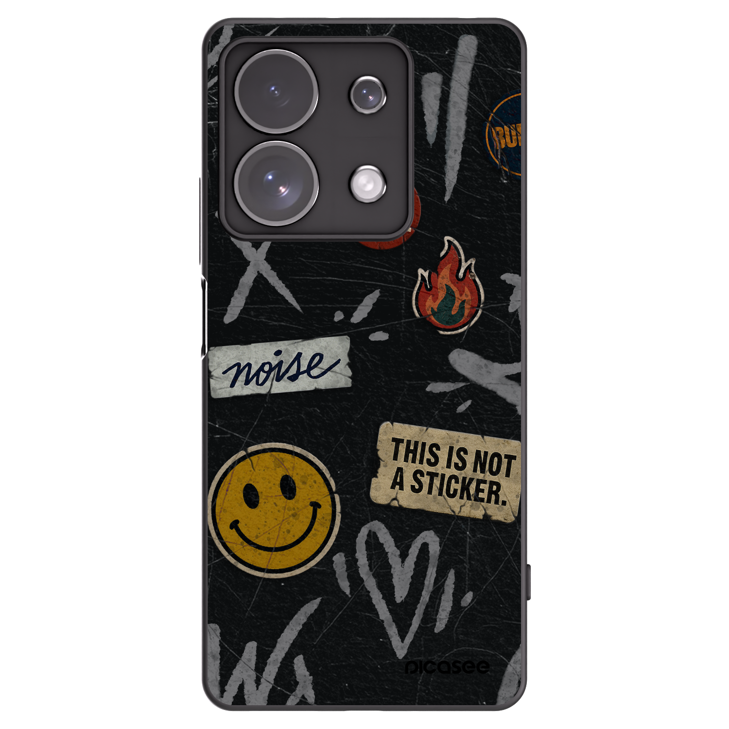 Picasee husă neagră din silicon pentru Xiaomi Redmi Note 13 Pro 4G - STICKERS x TAGS