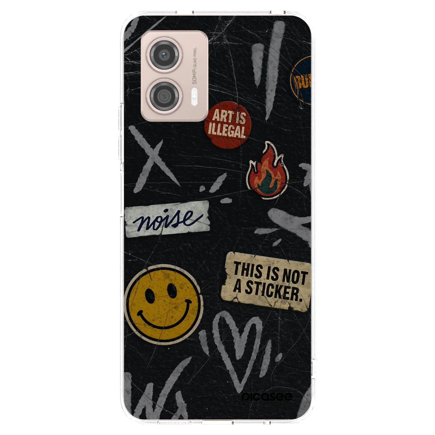 Picasee husă transparentă din silicon pentru Motorola Moto G53 5G - STICKERS x TAGS