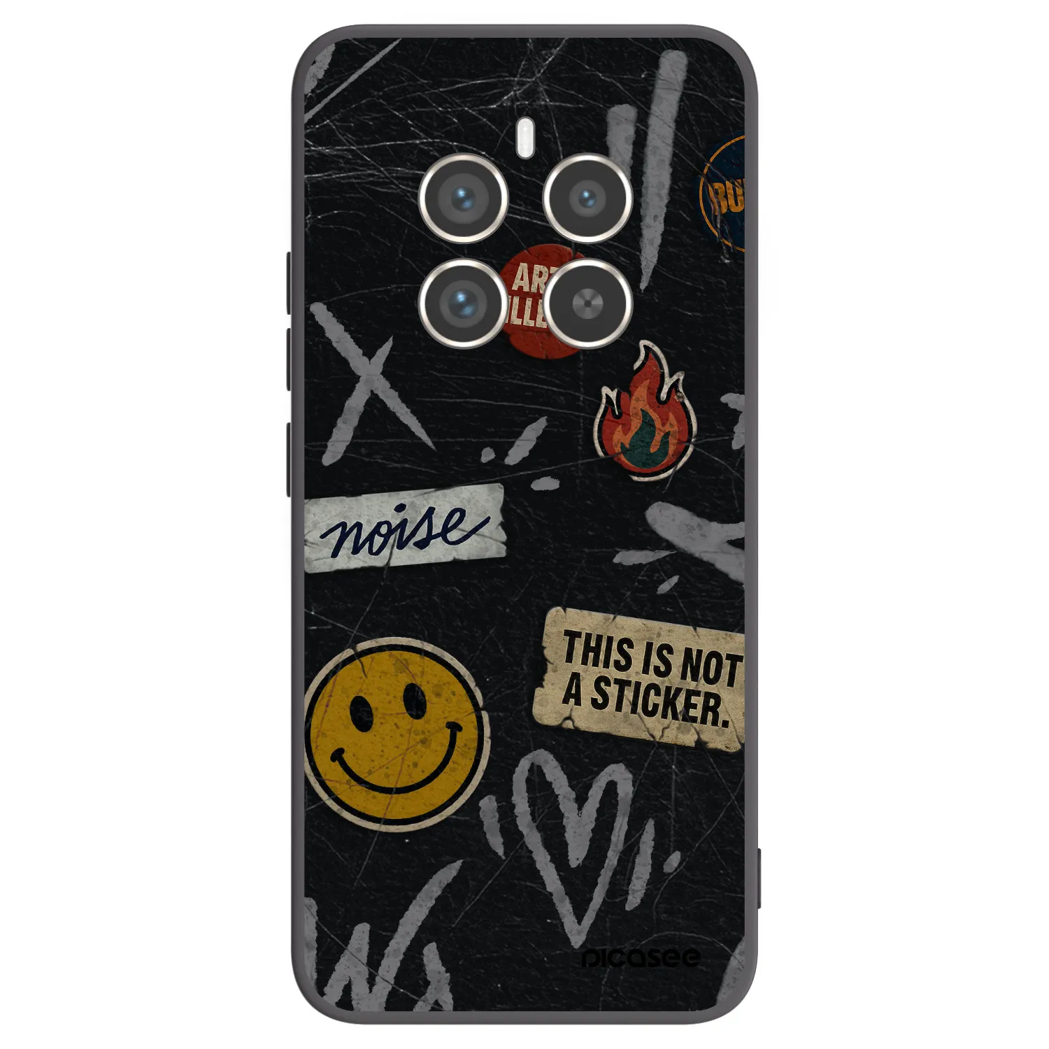 Picasee husă neagră din silicon pentru Realme 12 Pro 5G - STICKERS x TAGS