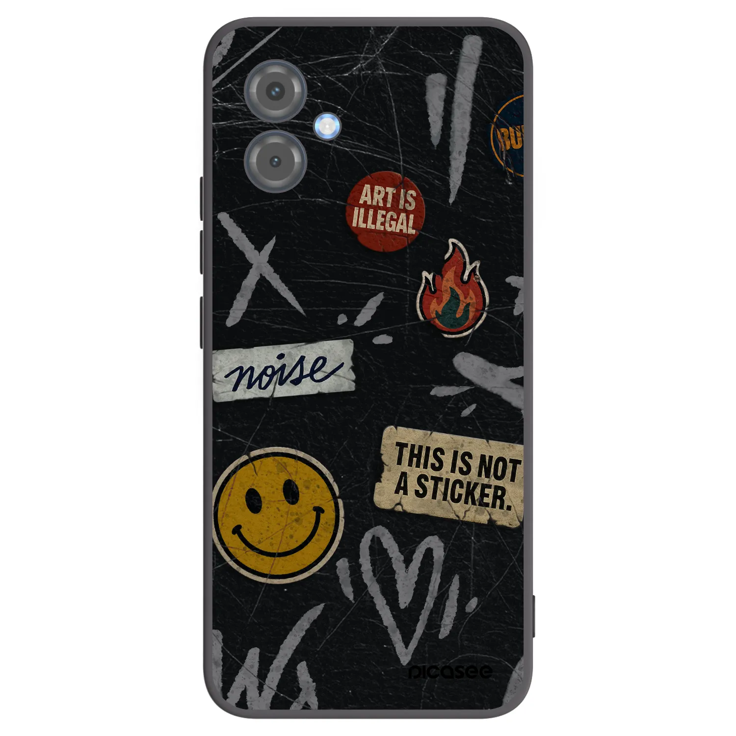 Picasee husă neagră din silicon pentru Motorola Moto G14 - STICKERS x TAGS
