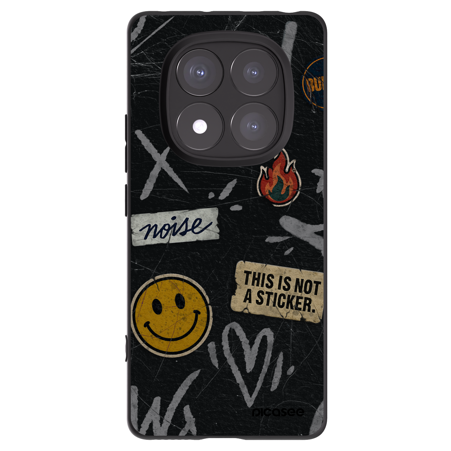 Picasee husă neagră din silicon pentru Xiaomi Redmi Note 14 Pro+ 5G - STICKERS x TAGS