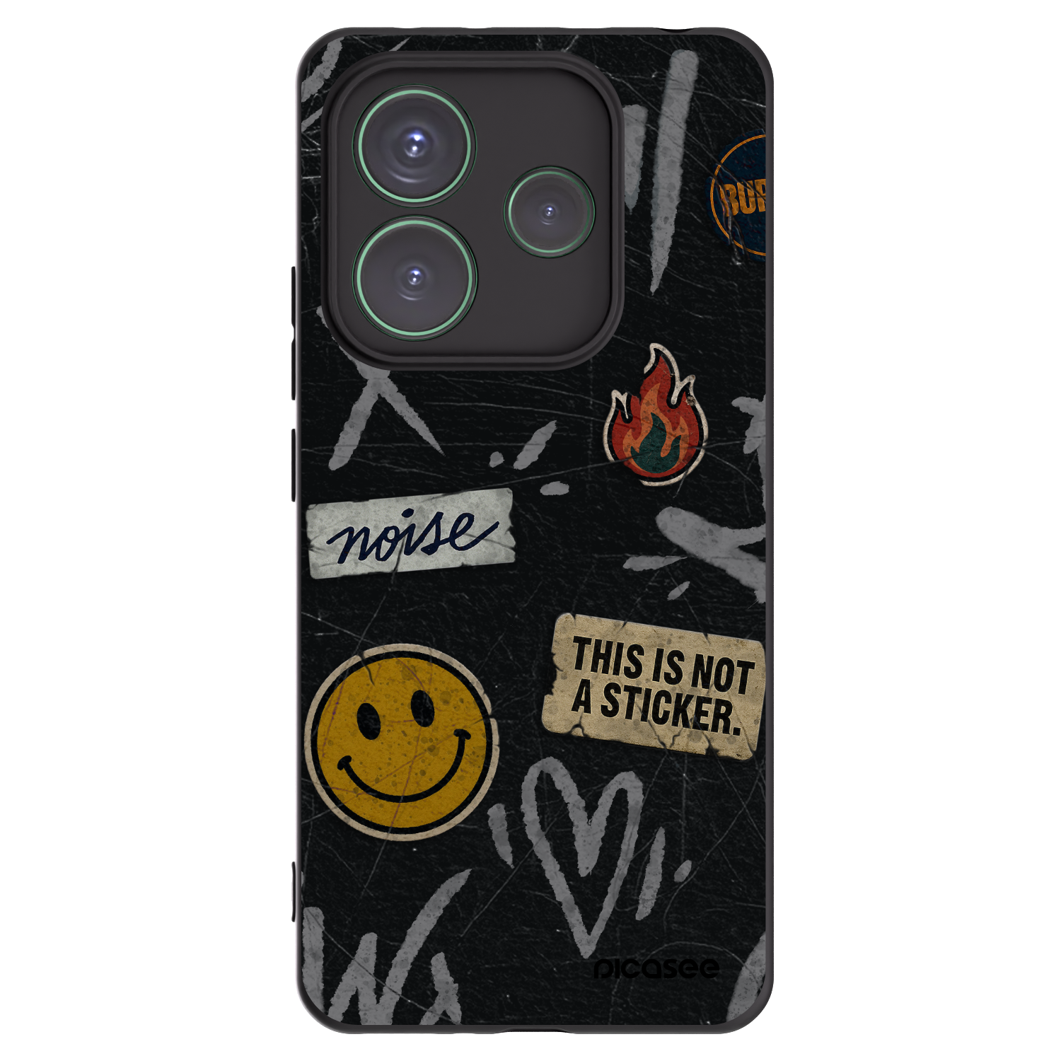 Picasee husă neagră din silicon pentru Xiaomi Redmi Note 14 5G - STICKERS x TAGS