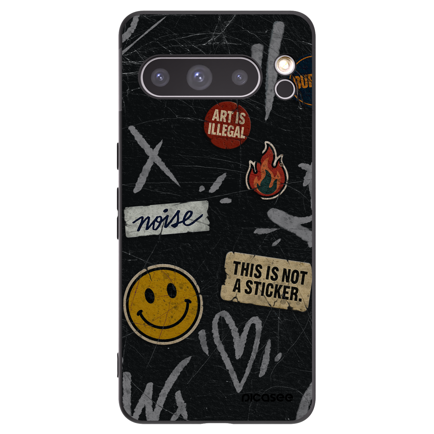 Picasee husă neagră din silicon pentru Google Pixel 8 Pro - STICKERS x TAGS