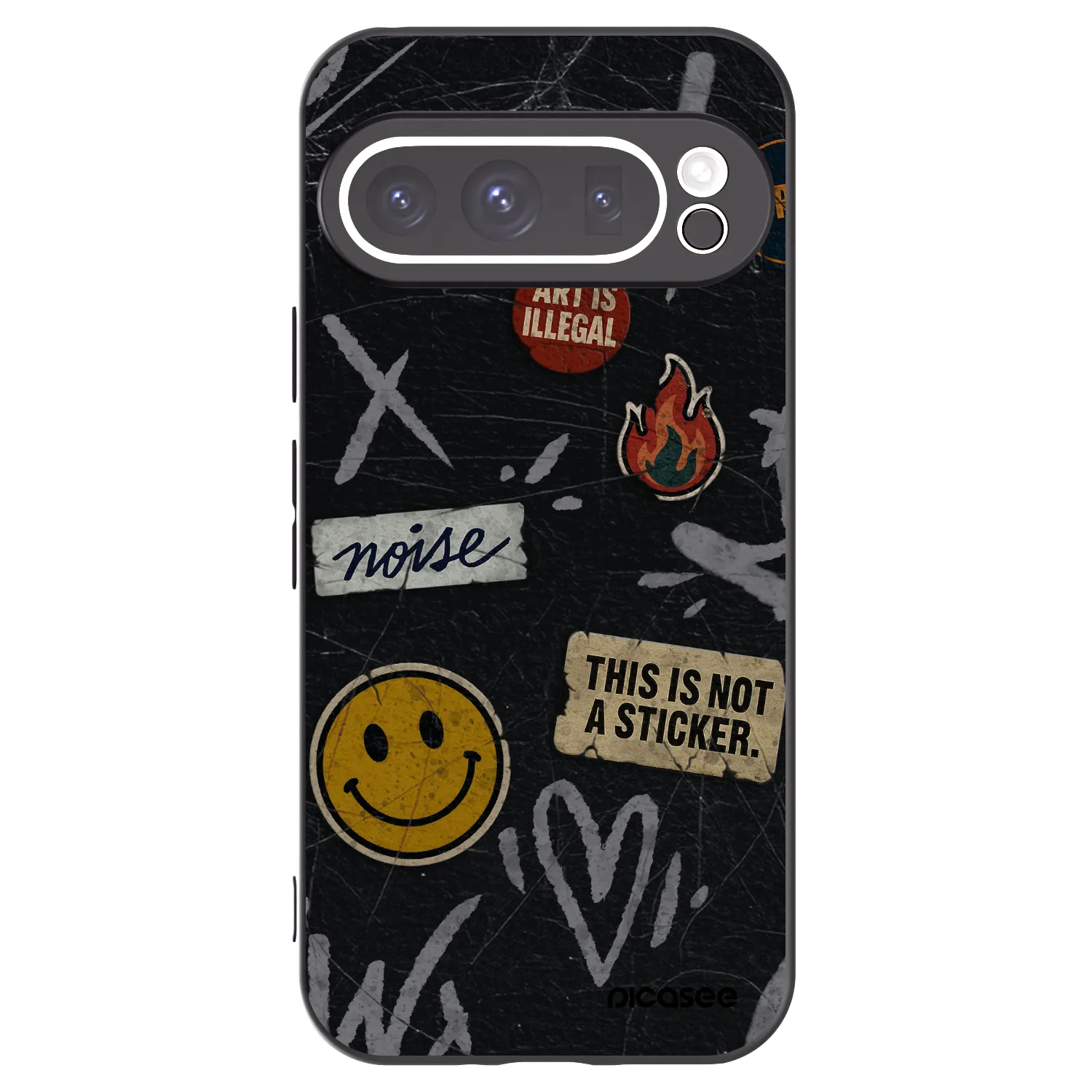 Picasee husă neagră din silicon pentru Google Pixel 9 Pro - STICKERS x TAGS