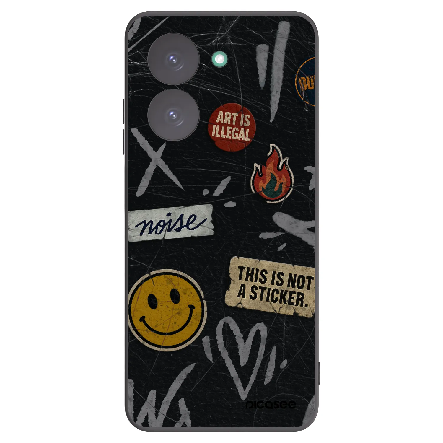 Picasee husă neagră din silicon pentru Xiaomi Redmi A5 - STICKERS x TAGS