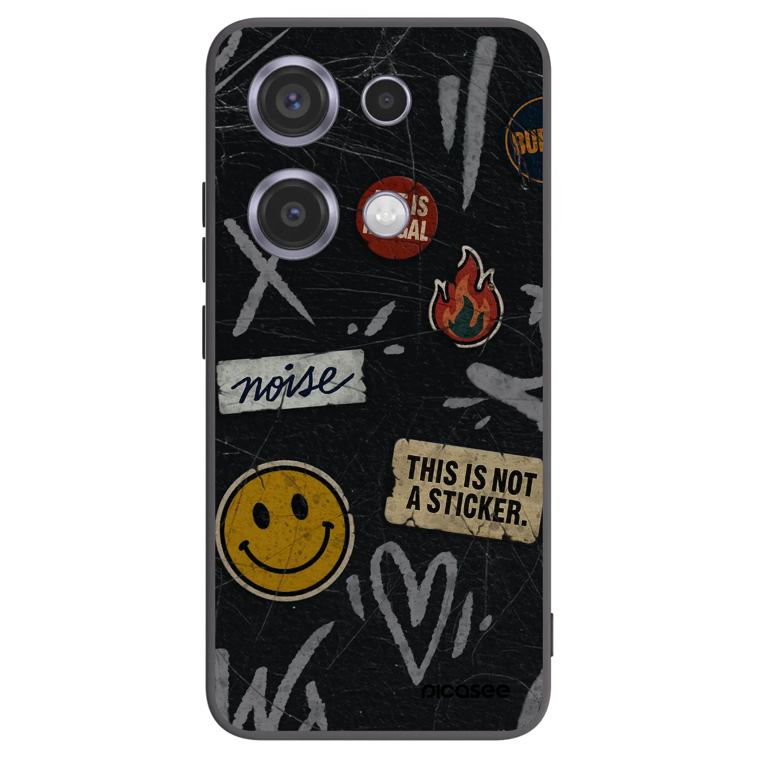 Picasee husă neagră din silicon pentru Xiaomi Redmi Note 14S - STICKERS x TAGS