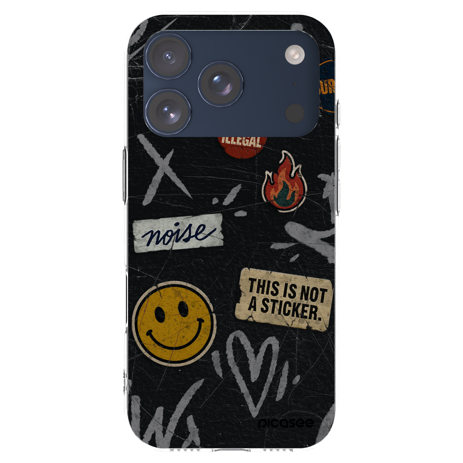 Picasee husă transparentă din silicon pentru Apple iPhone 17 Pro - STICKERS x TAGS